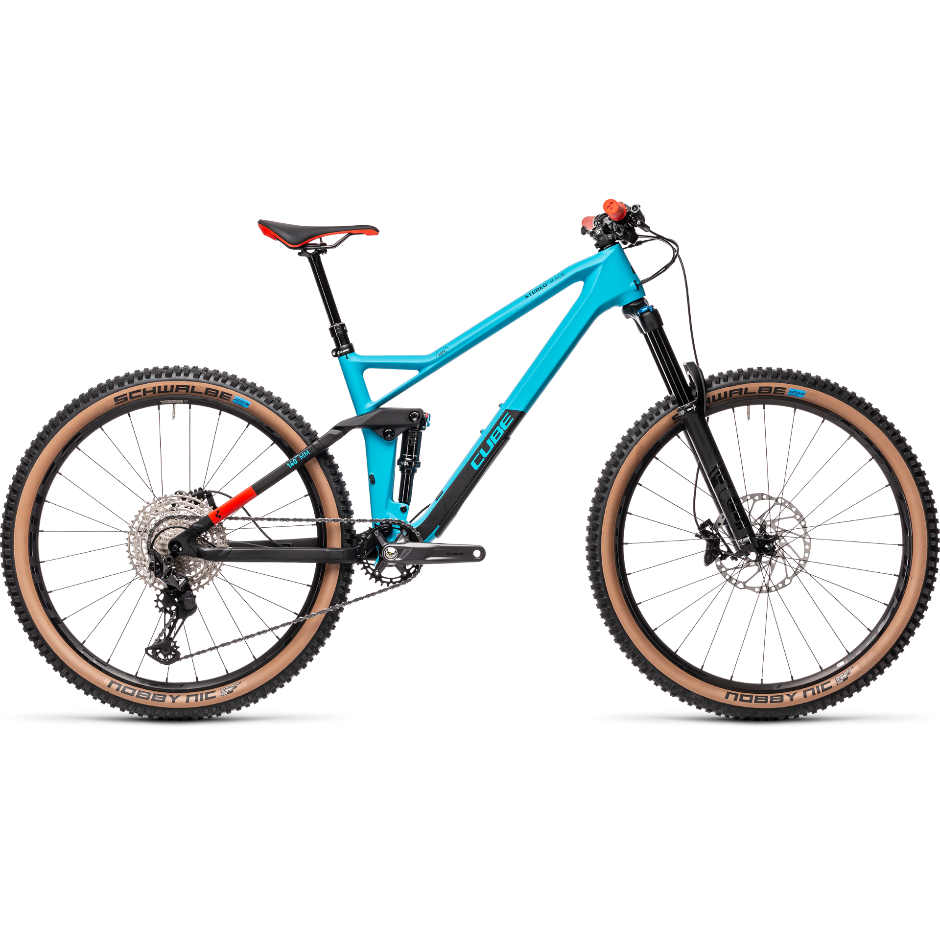 Cube Stereo 140 HPC Race 27.5 Mountain Bike Petrol/Red