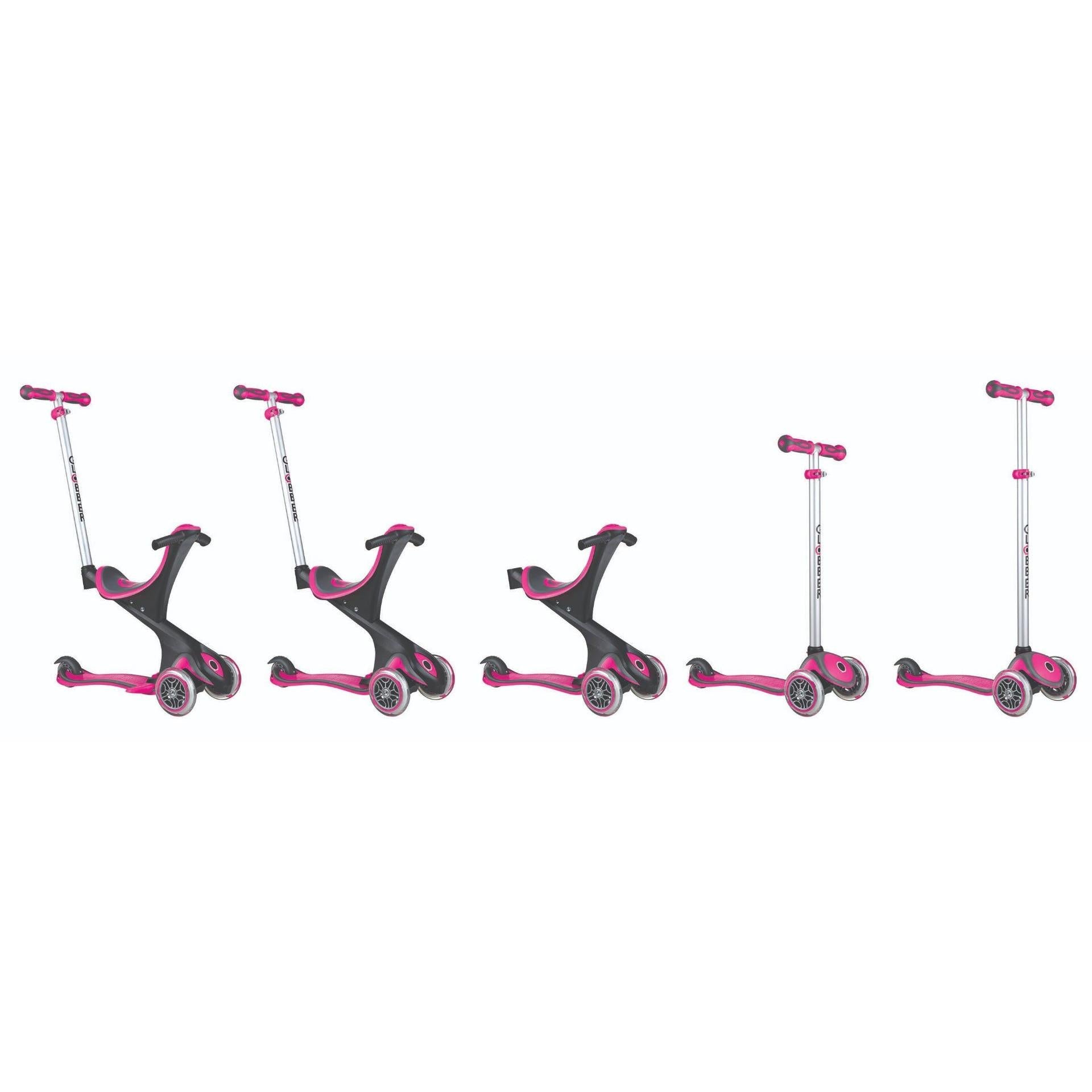 Globber EVO Comfort Convertible Scooter Deep Pink