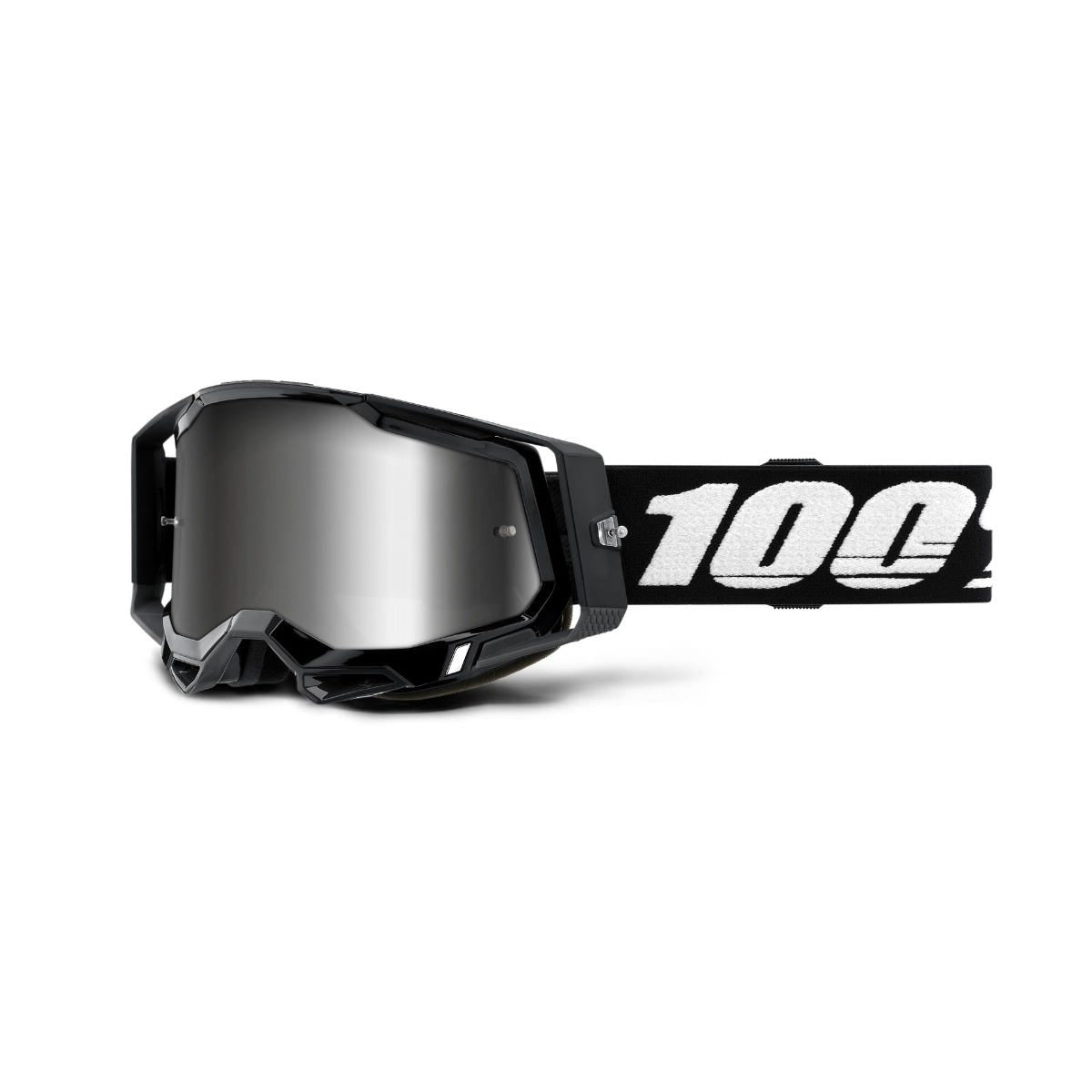 100% Racecraft 2 Goggles Black with Silver Mirror Lens