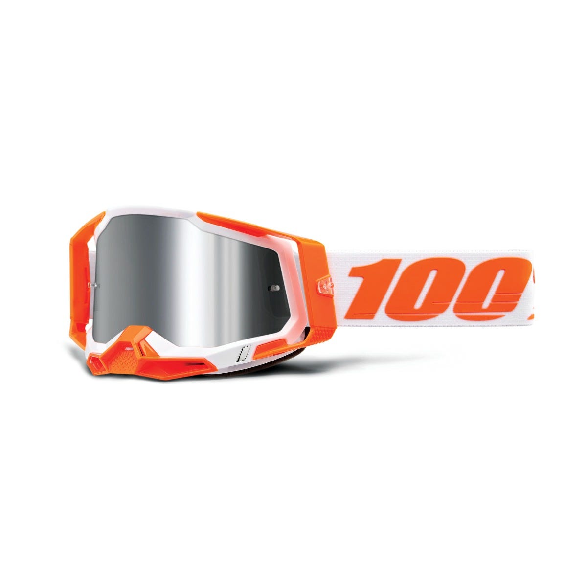 100% Racecraft 2 Goggles Orange with Silver Mirror Lens