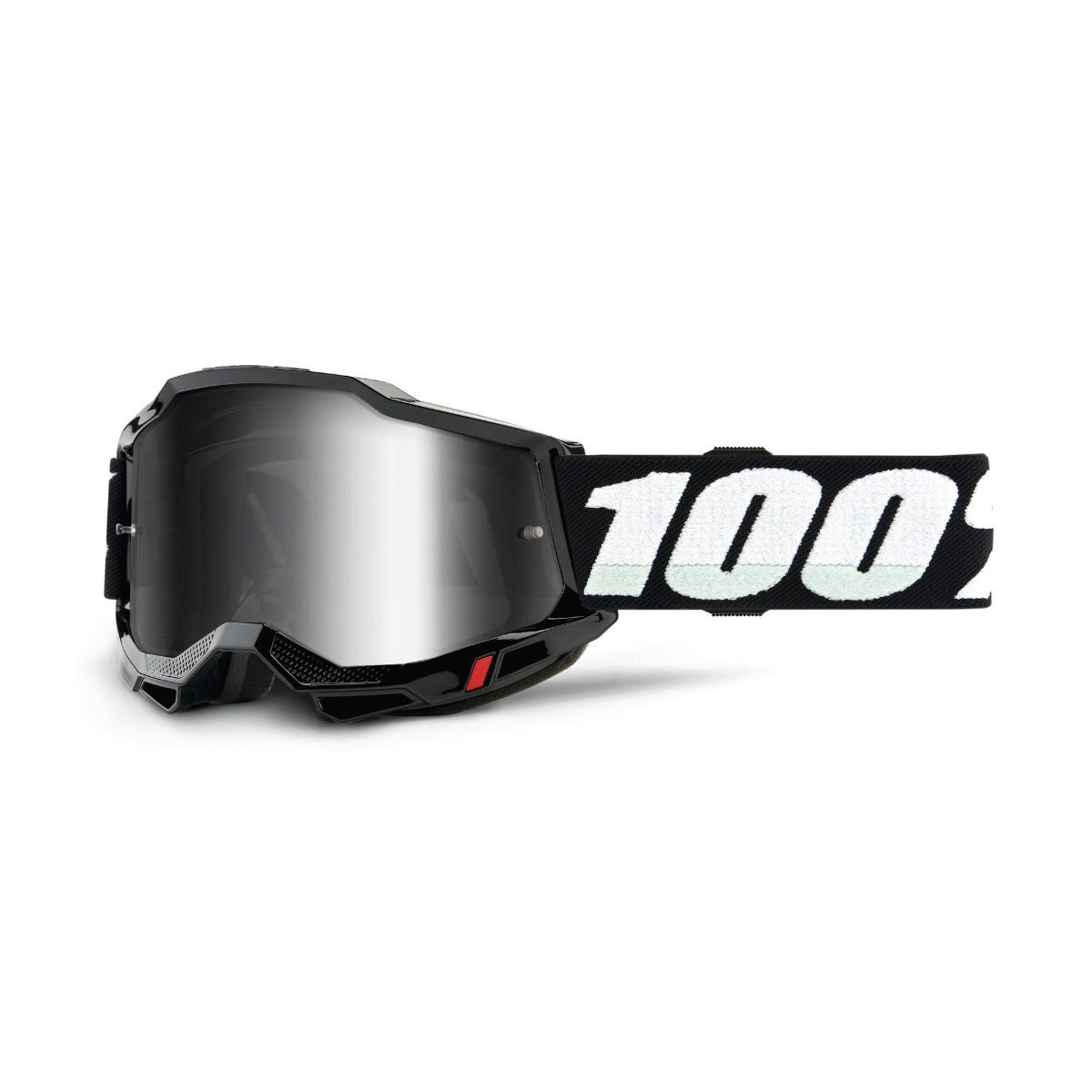 100% Accuri 2 Goggles Black with Mirror Silver Lens