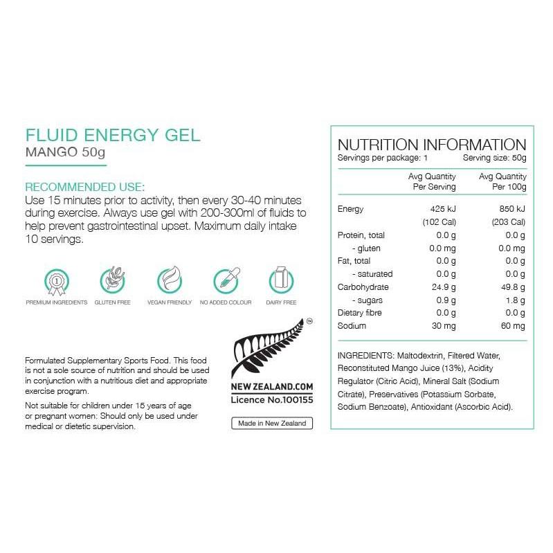 PURE Mango Fluid Energy Gel 50g