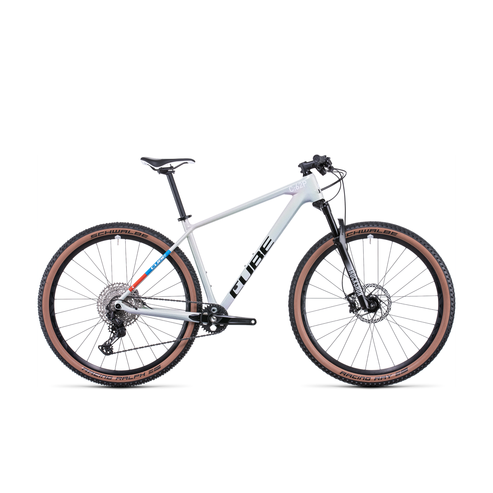 Cube Reaction C:62 Pro Hardtail Mountain Bike Prismagrey Blue Red
