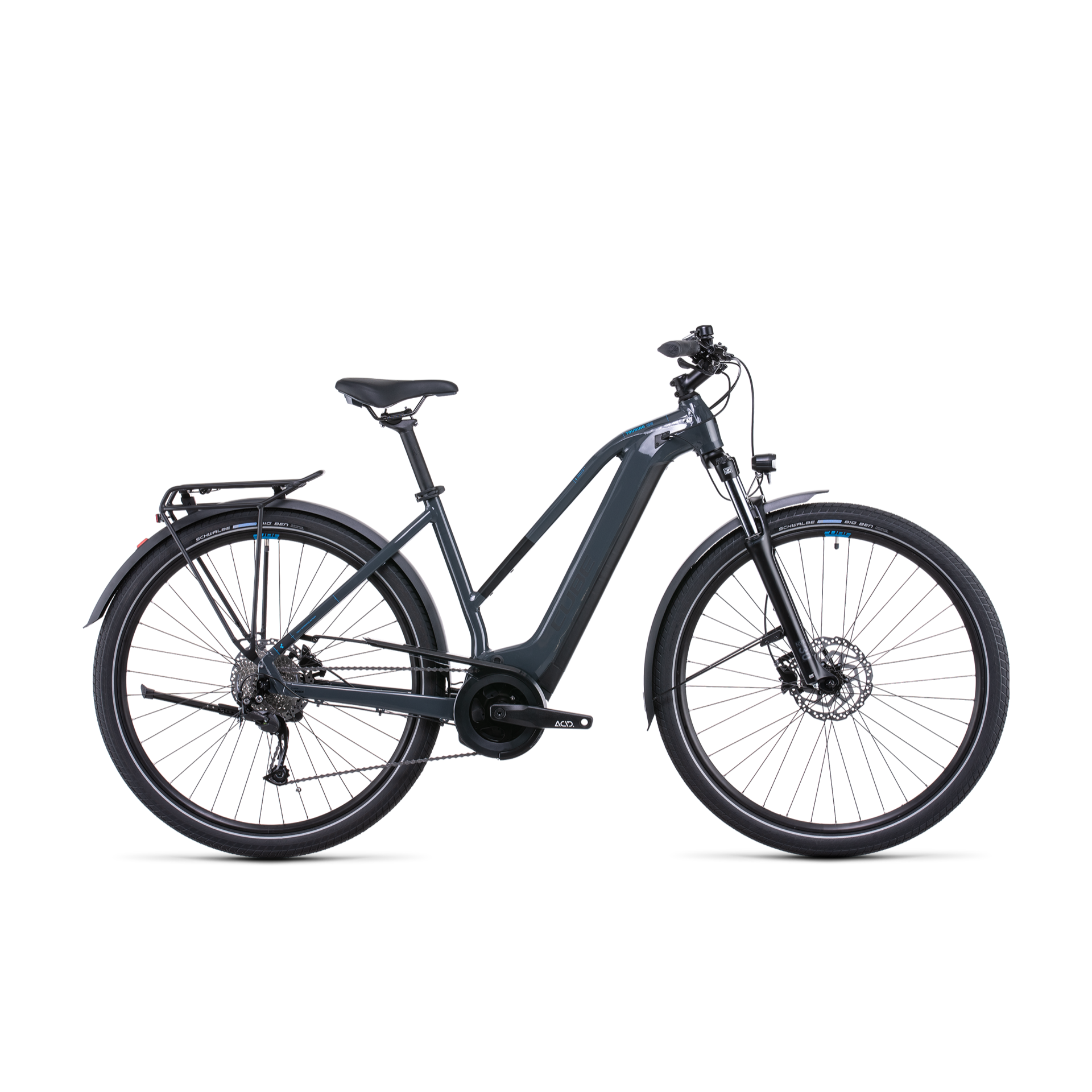 Cube Touring Hybrid ONE 400 Trapeze Hybrid Bike Grey 'n' Blue