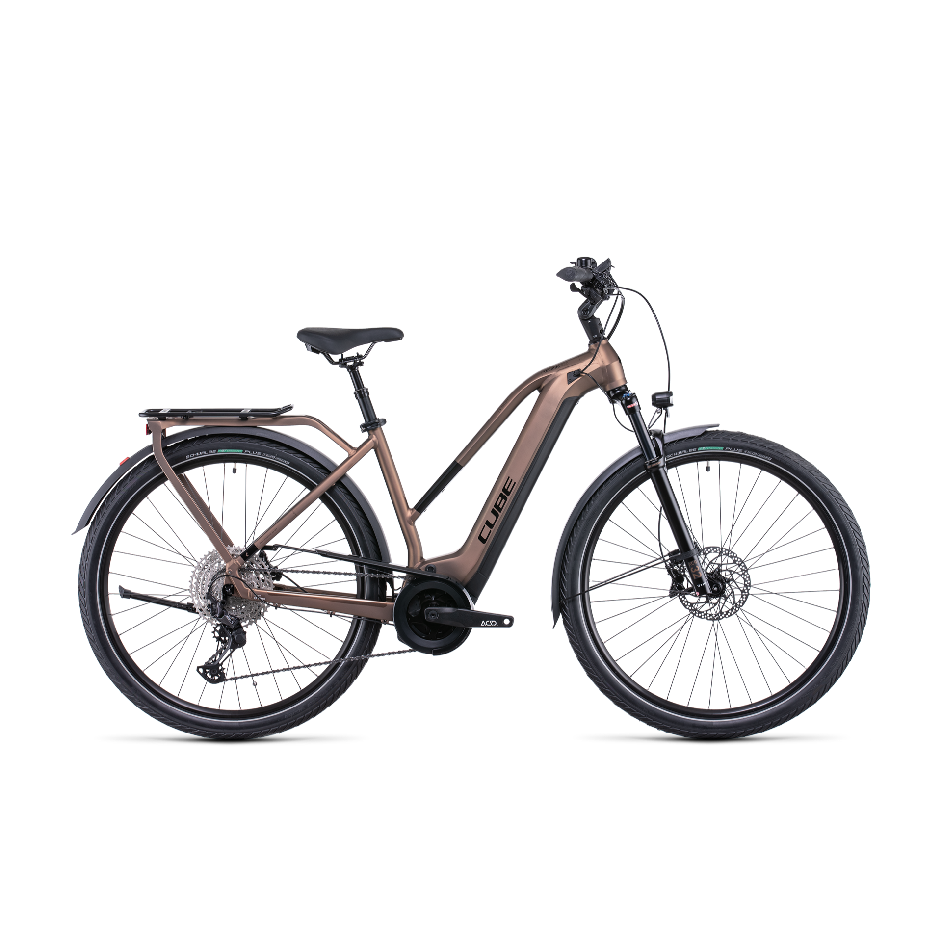 Cube Touring Hybrid EXC 500 Trapeze Hybrid Bike Mocha 'n' Black