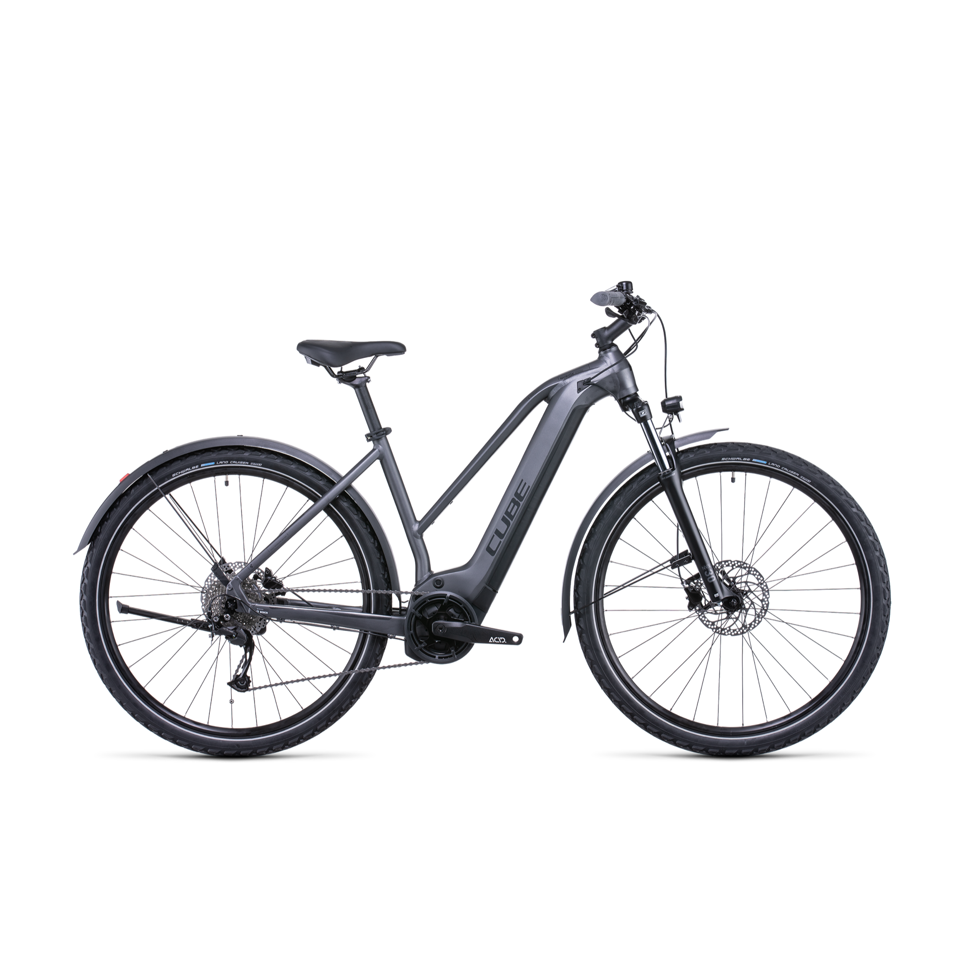 Cube Nuride Hybrid Performance 625 Allroad Trapeze Electric Hybrid Bike Graphite 'n' Black