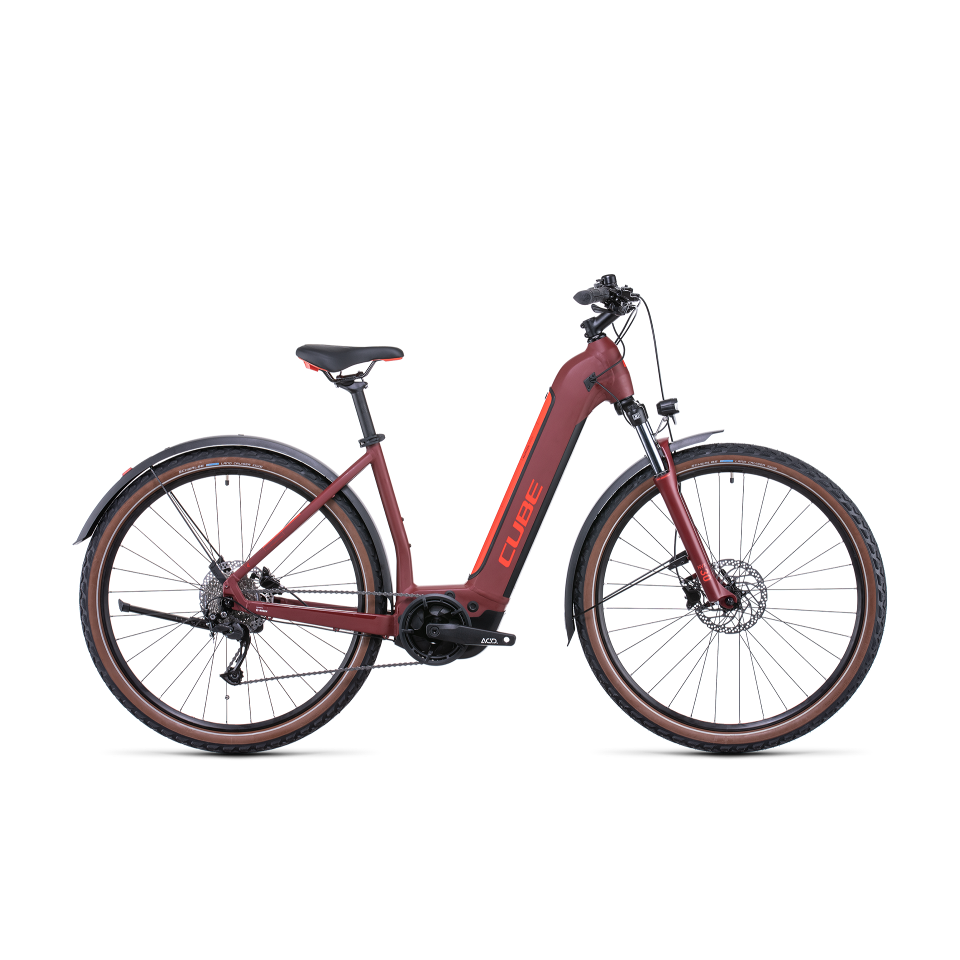 Cube Nuride Hybrid Performance 500 Allroad EasyEntry Electric Hybrid Bike Dark Red 'n' Red