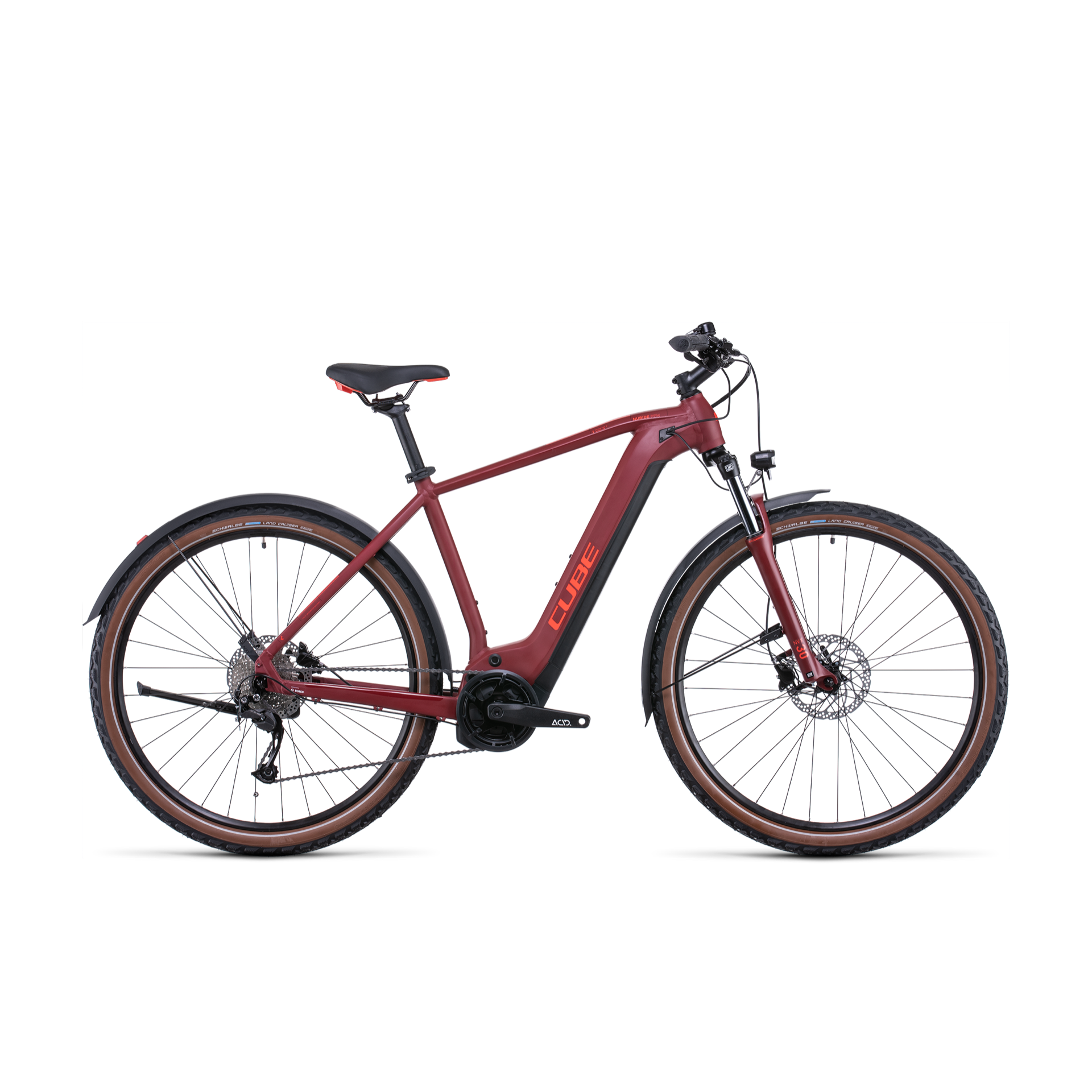 Cube Nuride Hybrid Performance 625 Allroad Electric Hybrid Bike Dark Red 'n' Red