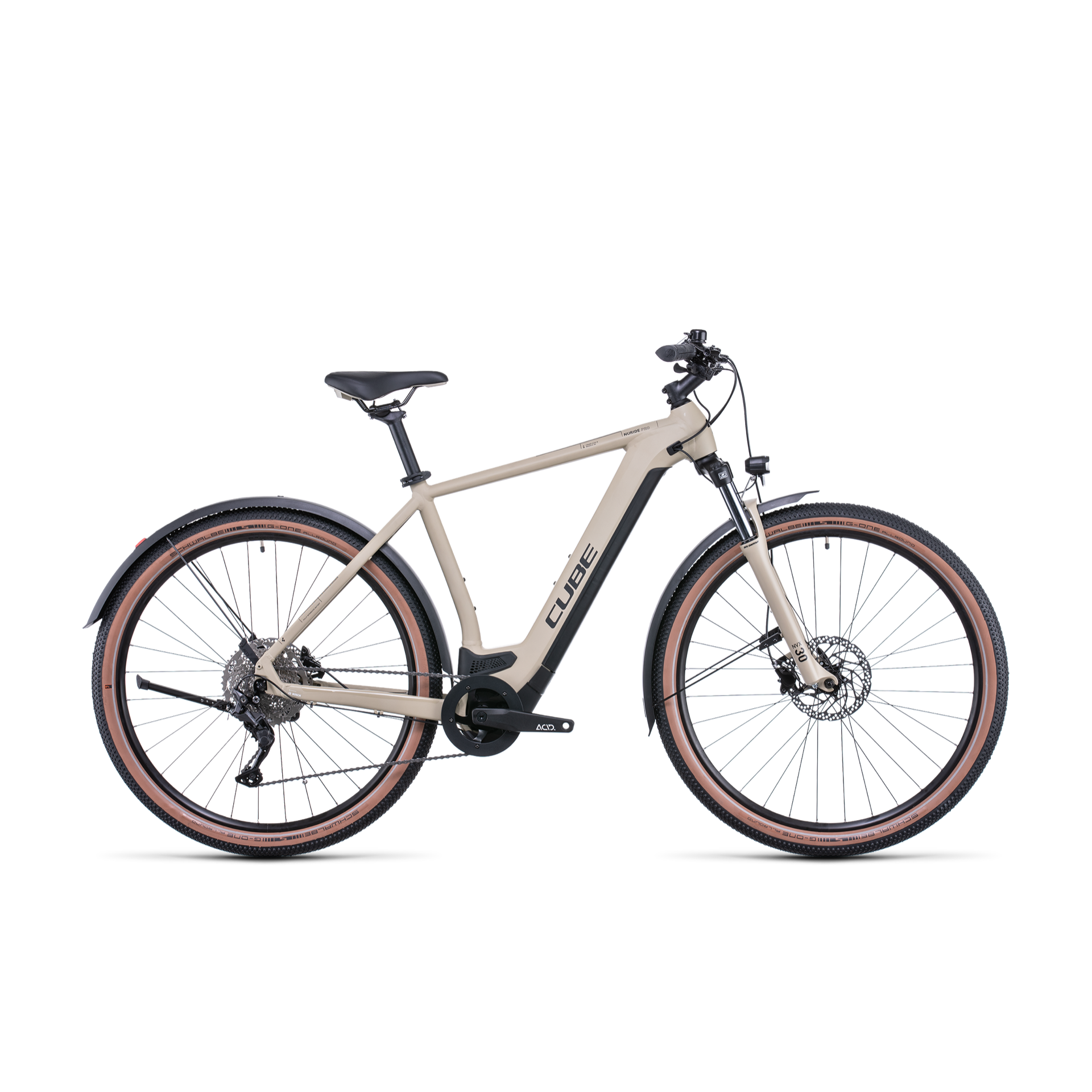 Cube Nuride Hybrid Pro 625 Allroad Electric Hybrid Bike Desert 'n' Black