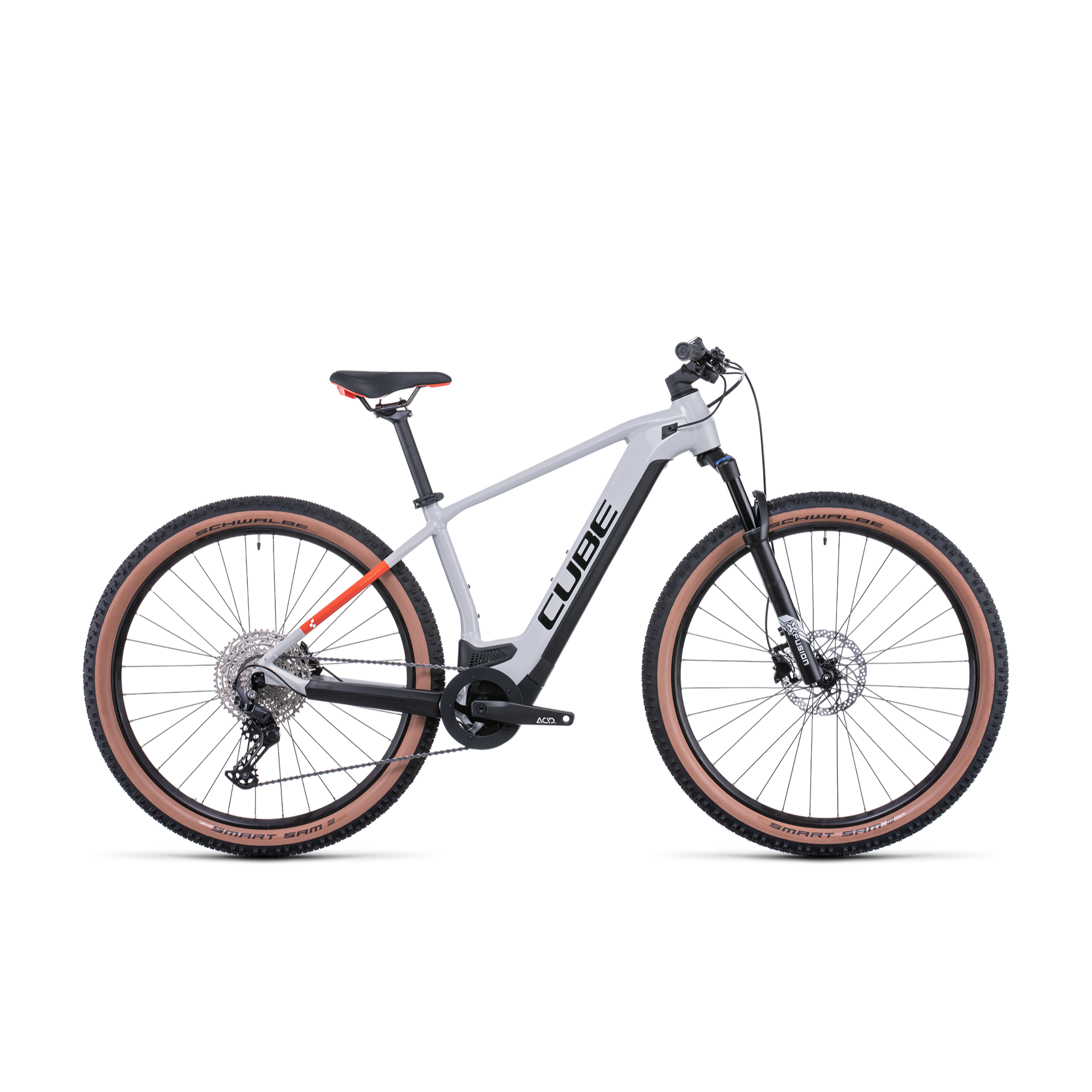 Cube Reaction Hybrid Pro 625 Allroad Electric Hardtail Mountain Bike Grey 'n' Red
