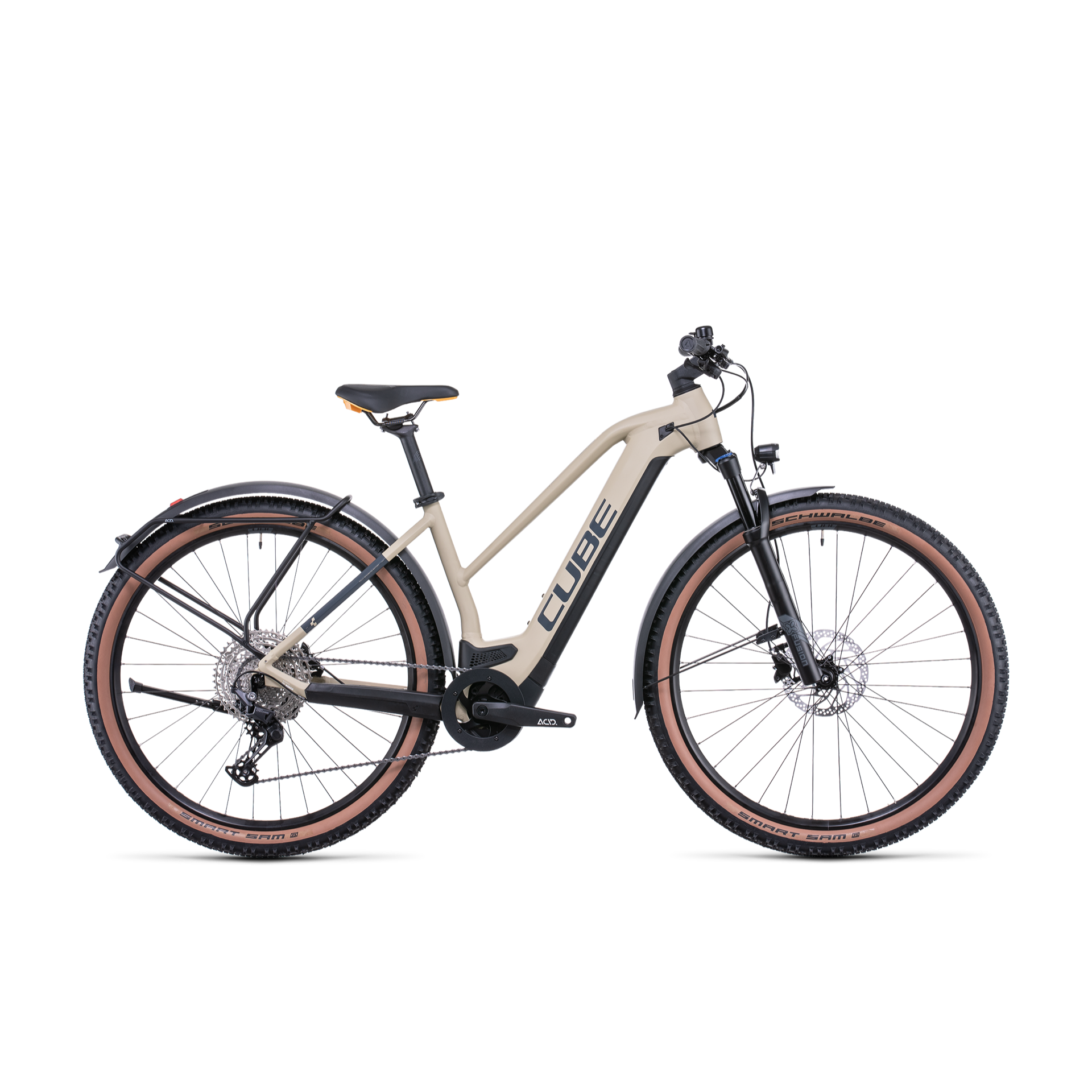 Cube Reaction Hybrid Pro 500 Allroad Trapeze Electric Hardtail Mountain Bike Desert 'n' Orange
