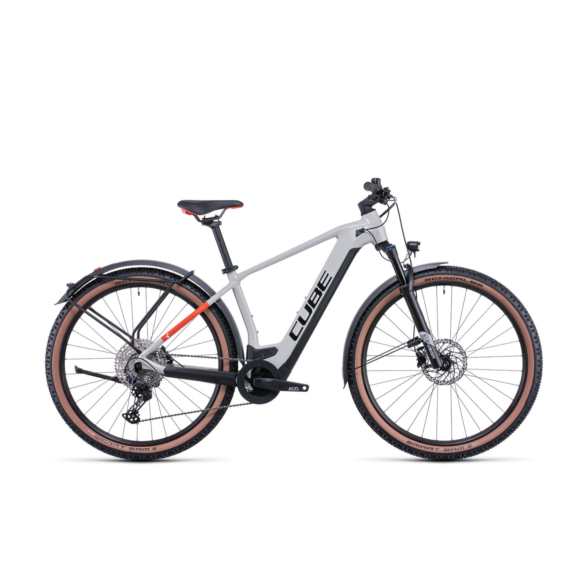 Cube Reaction Hybrid Pro 625 Allroad Electric Hardtail Mountain Bike Grey 'n' Rd