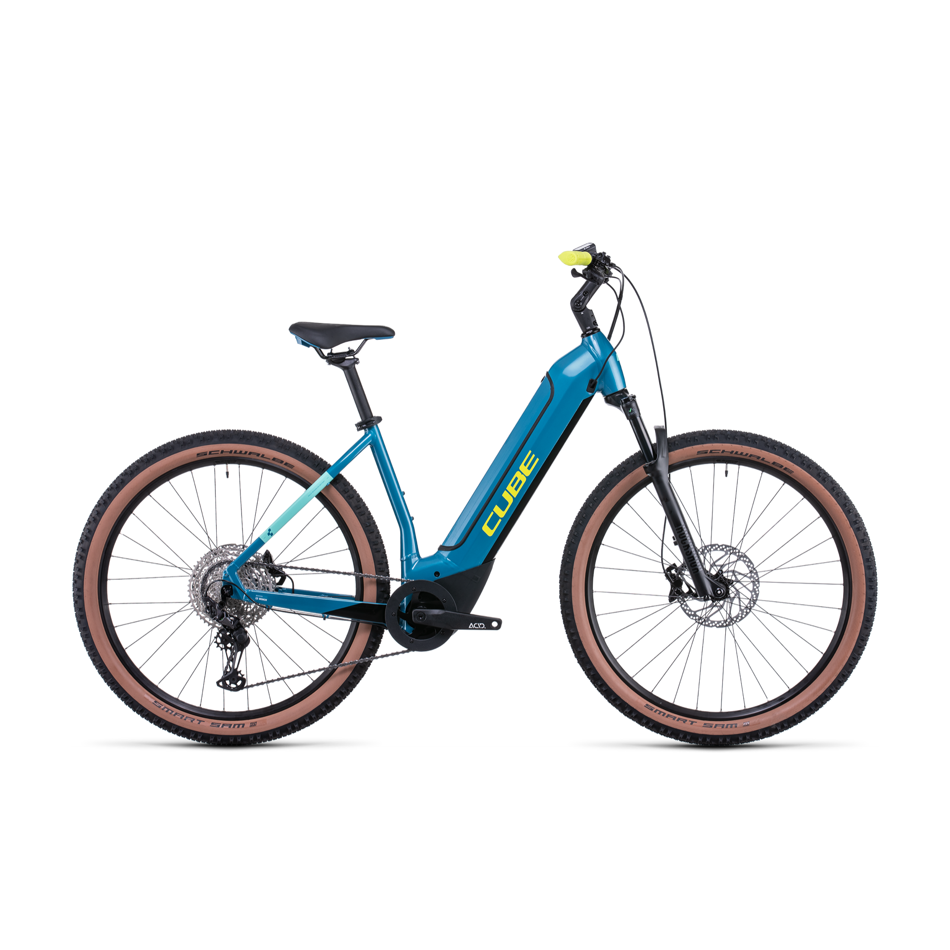 Cube Reaction Hybrid Race 625 EasyEntry Electric Hardtail Mountain Bike Blue 'n' Lime