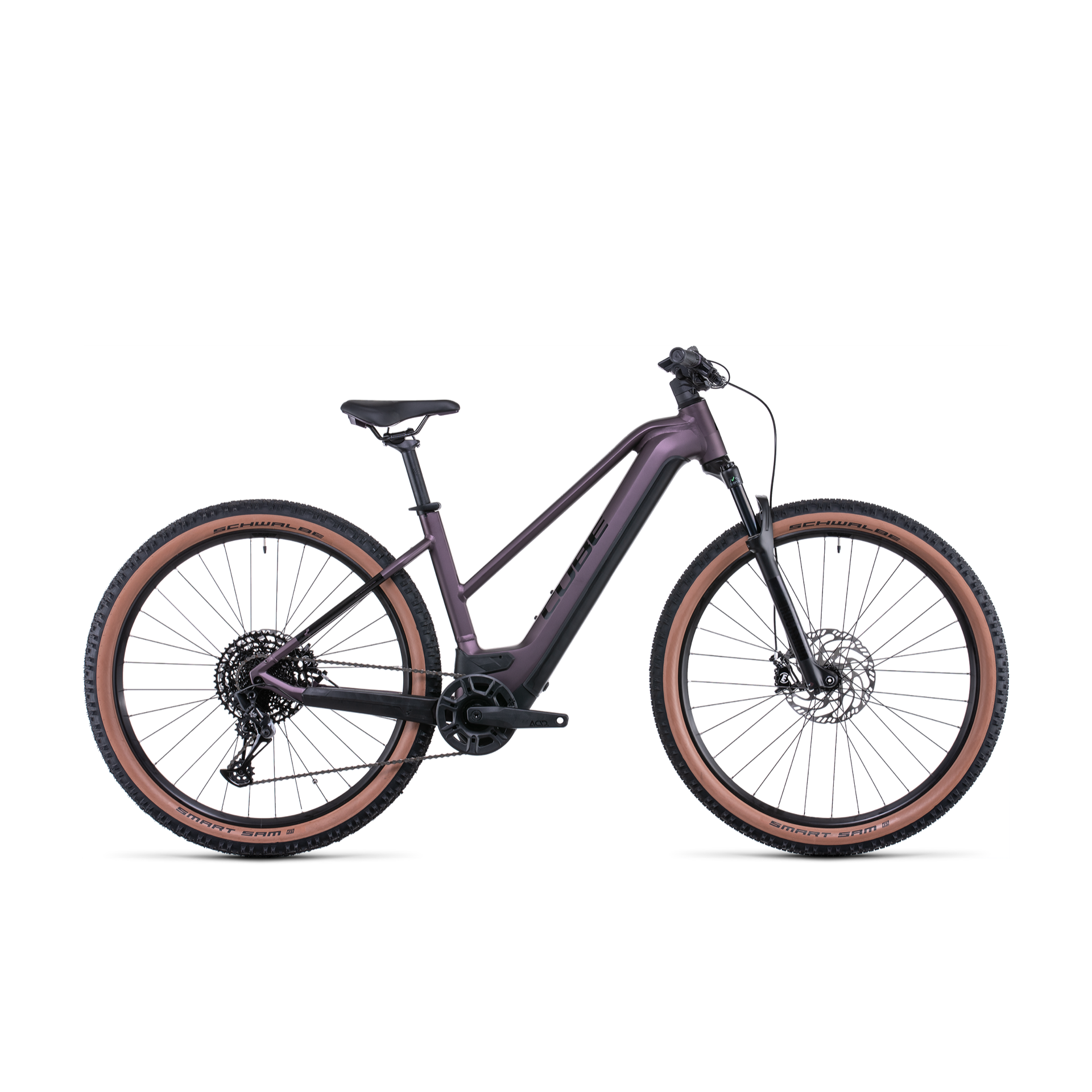 Cube Reaction Hybrid EXC 750 Trapeze Electric Hardtail Mountain Bike Smoky Lilac 'n' Black