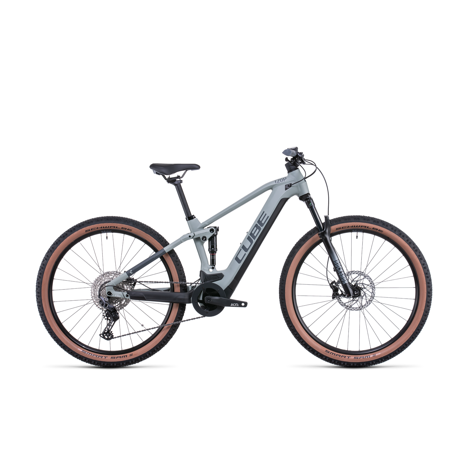 Cube Stereo Hybrid 120 Pro 625 Electric Dual Suspension Mountain Bike Lunar Grey