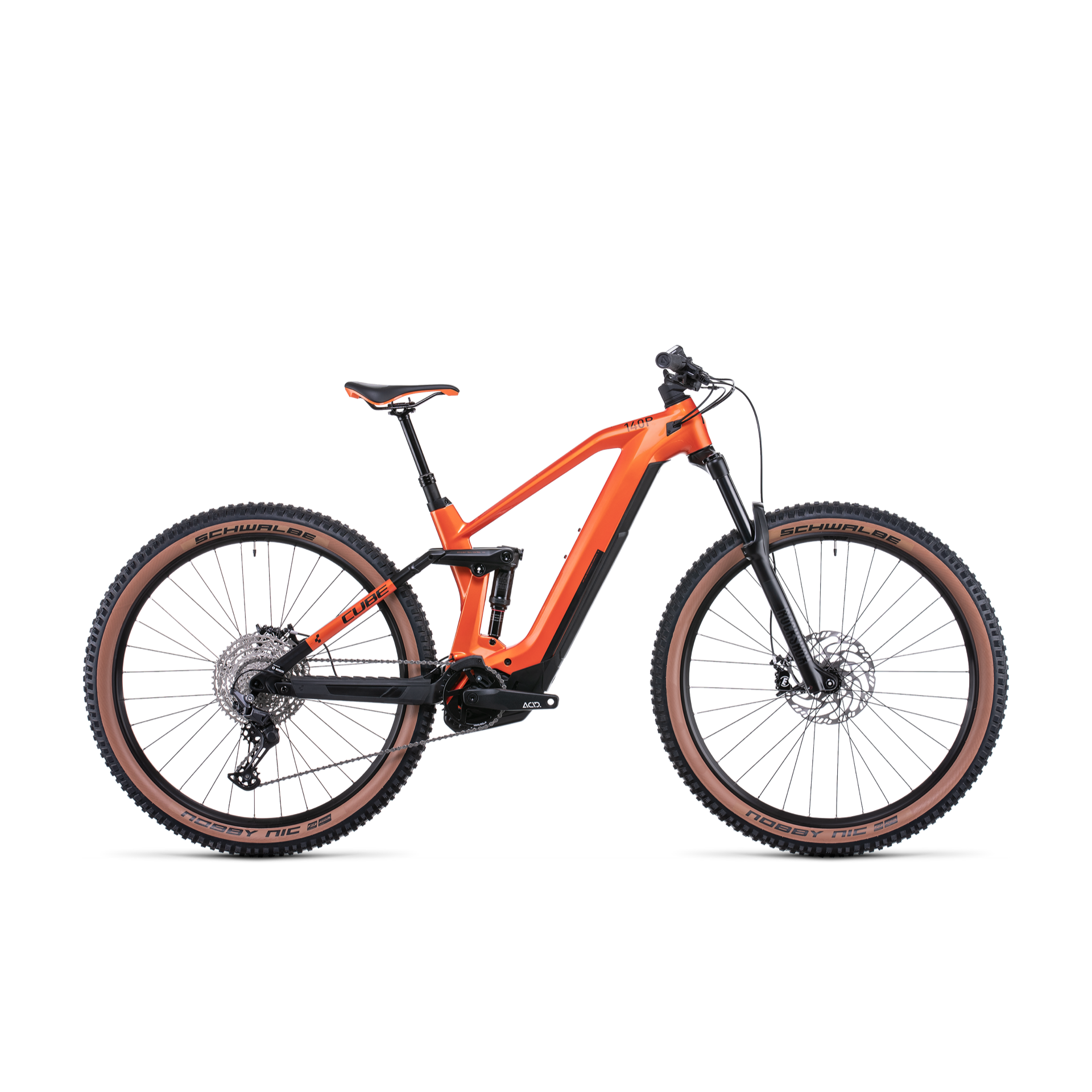 Cube Stereo Hybrid 140 HPC Pro 625 Dual Suspension Mountain Bike 27.5" Orange 'n' Black