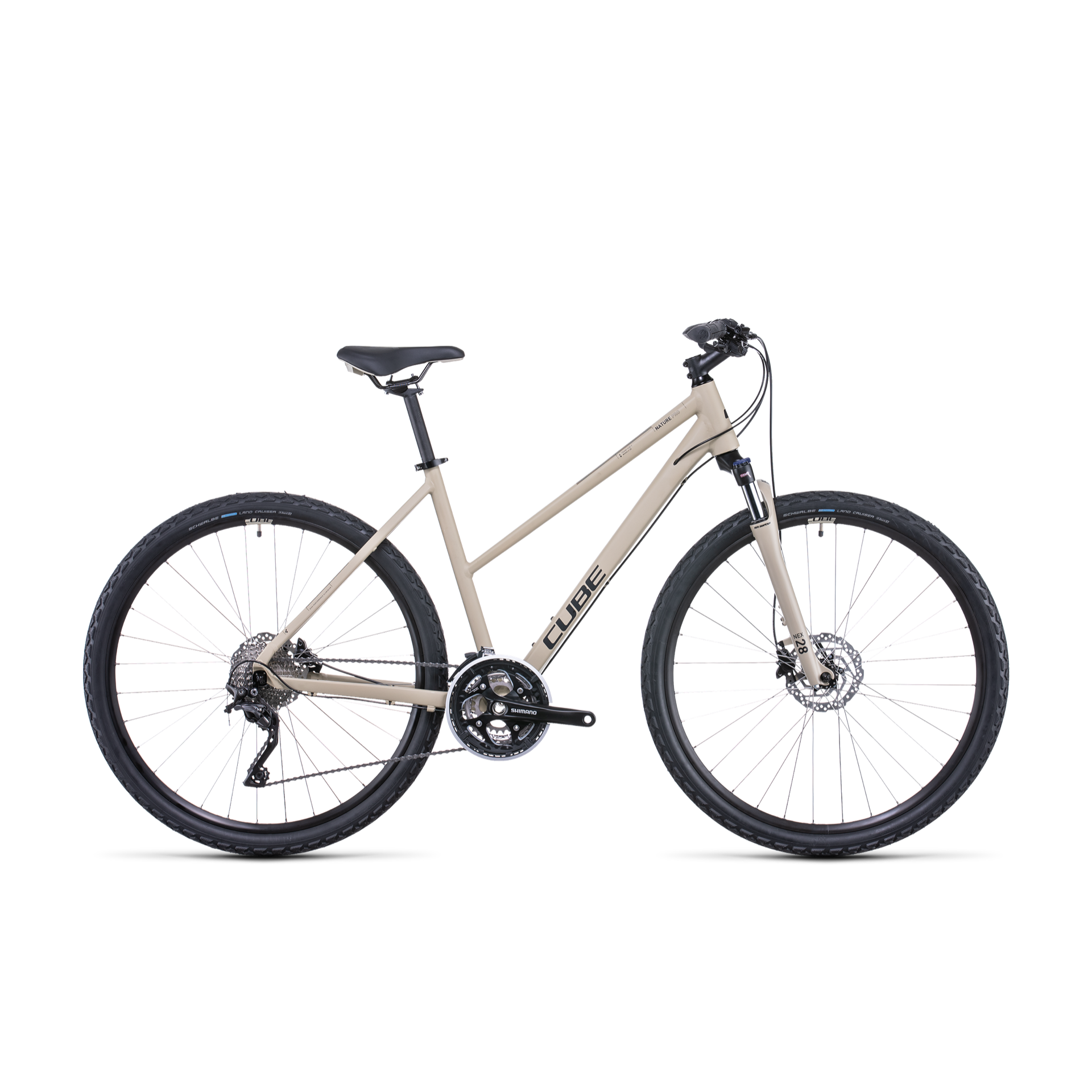 Cube Nature Pro Trapeze Hybrid Bike Desert Black