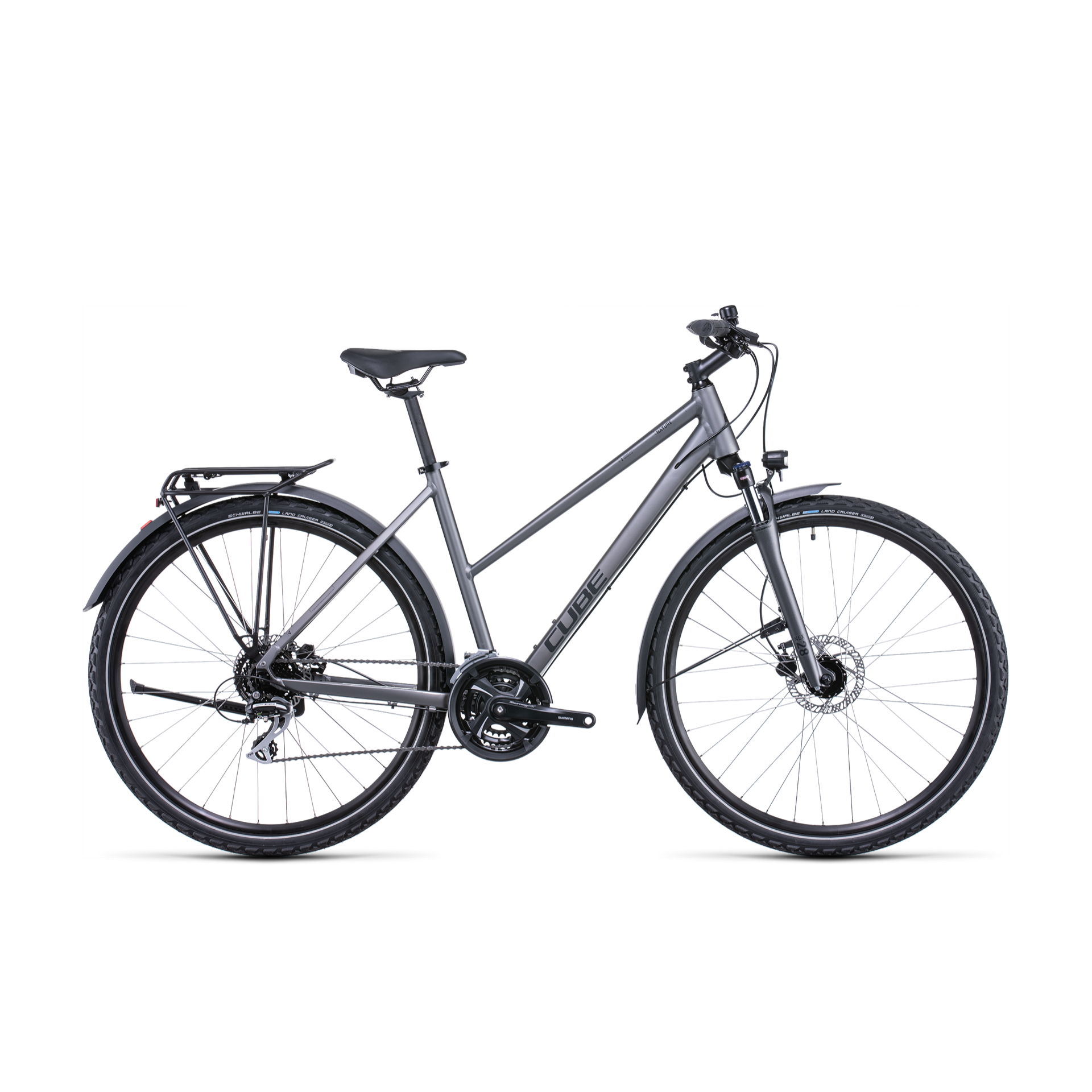 Cube Nature All Road Trapeze Hybrid Bike Graphite Black