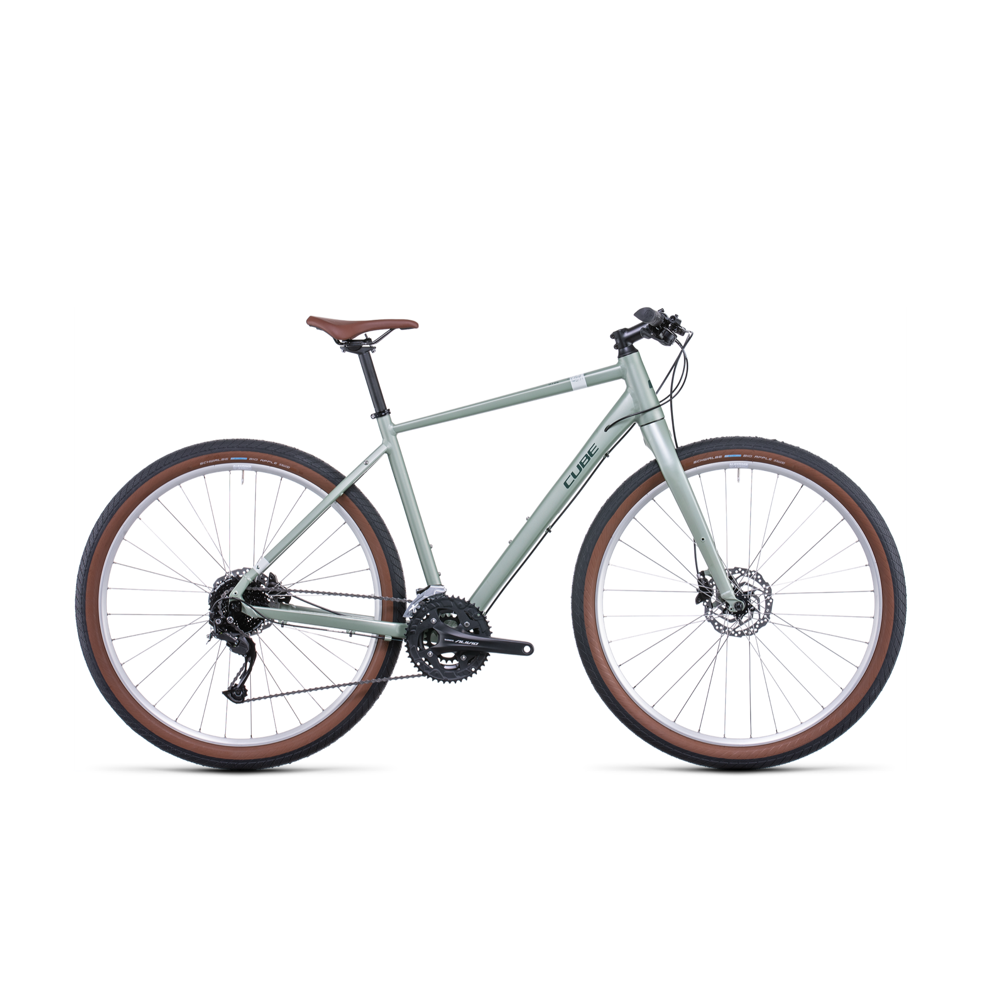 Cube Hyde Hybrid Bike Green 'n' Grey