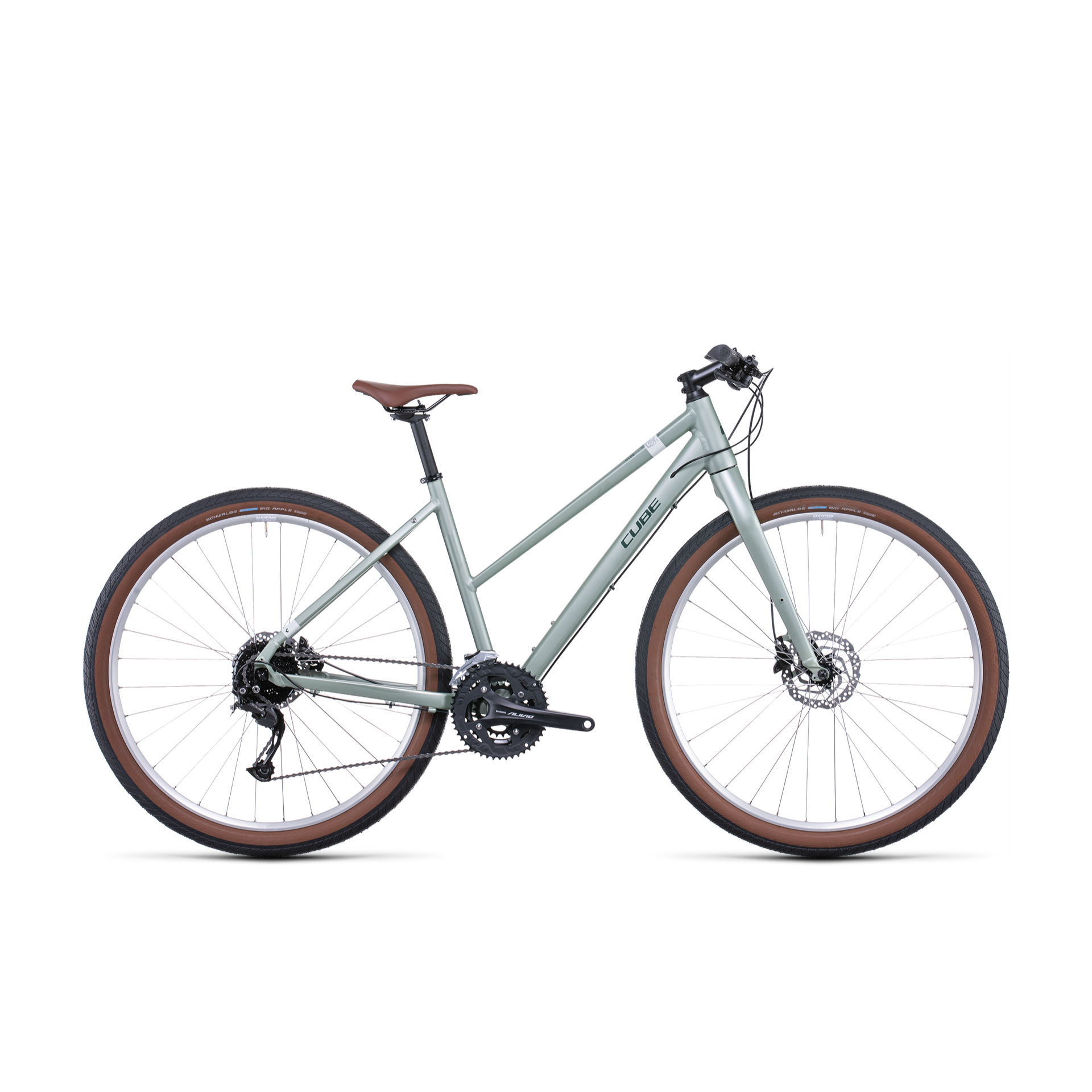 Cube Hyde Trapeze Hybrid Bike Green 'n' Grey