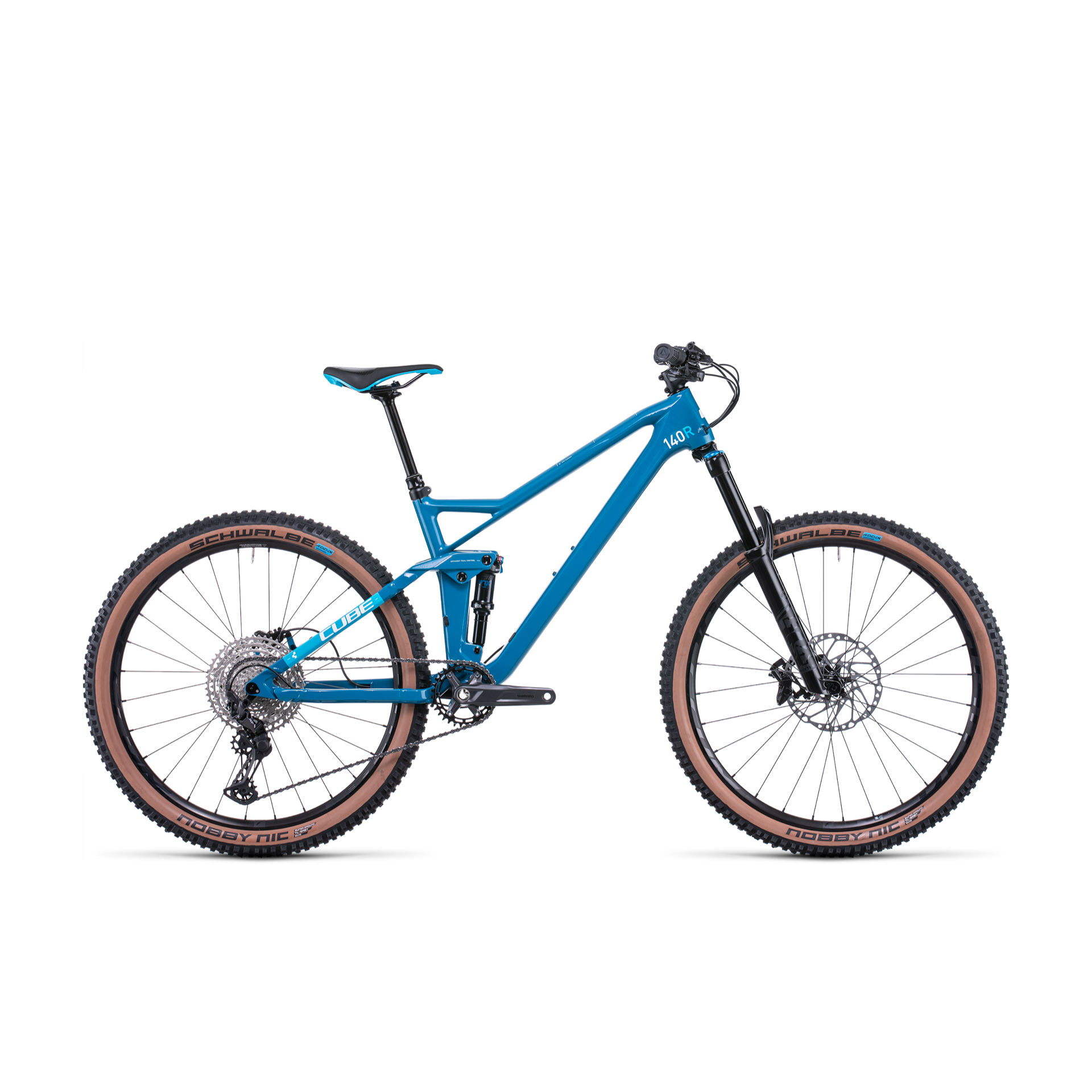 Cube Stereo 140 HPC Race 27.5'' Dual Suspension Mountain Bike Deepblue White