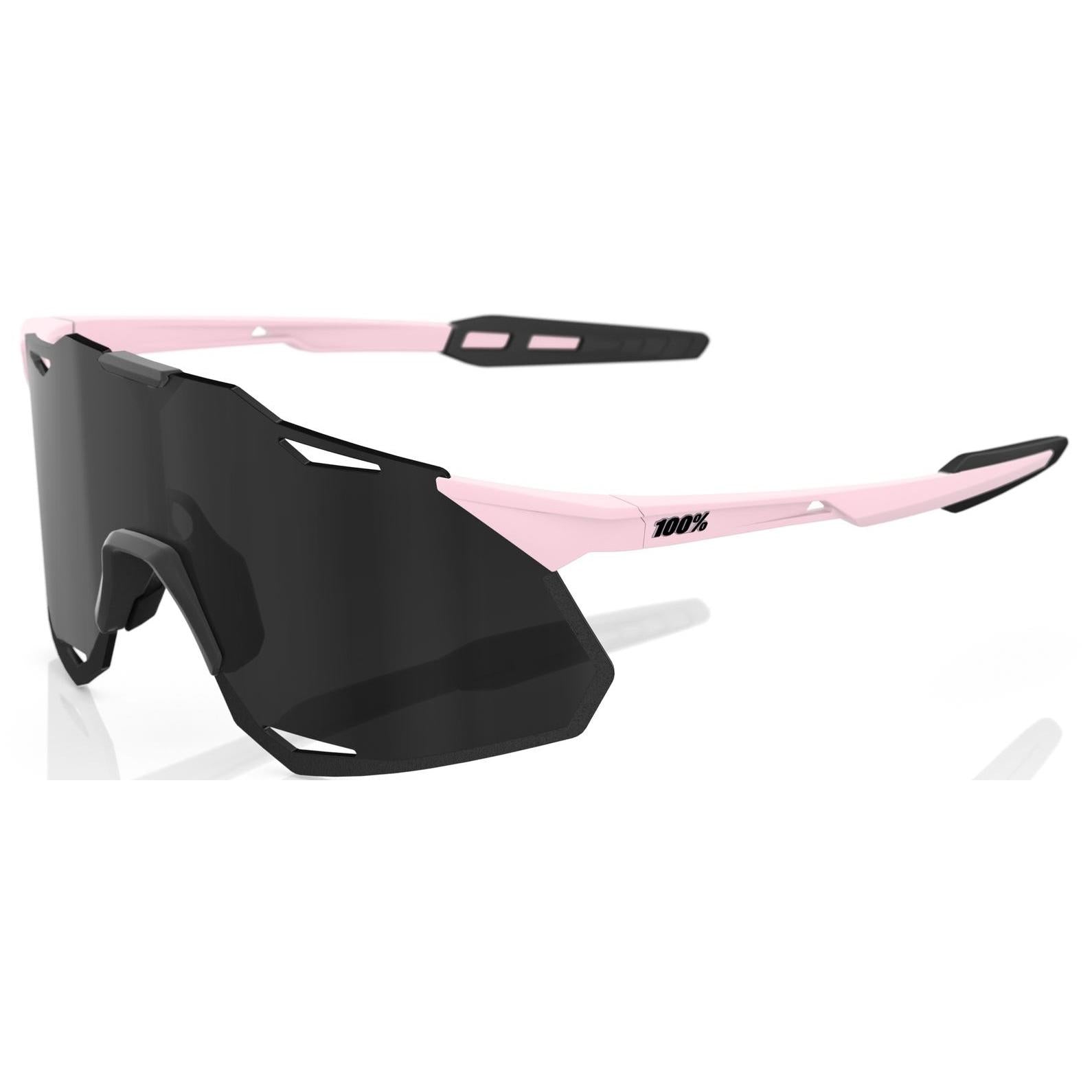 100% Hypercraft XS Sunglasses Soft Tact Desert Pink - Black Mirror Lens