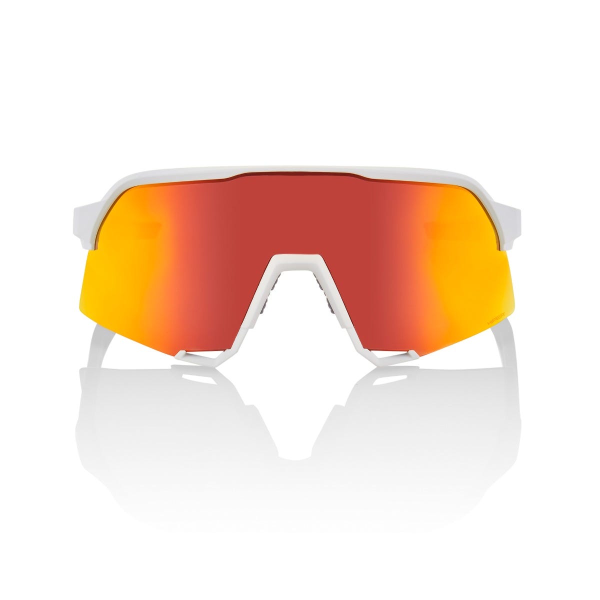 100% S3 Sunglasses Soft Tact White/HiPER Red Multilayer Mirror Lens