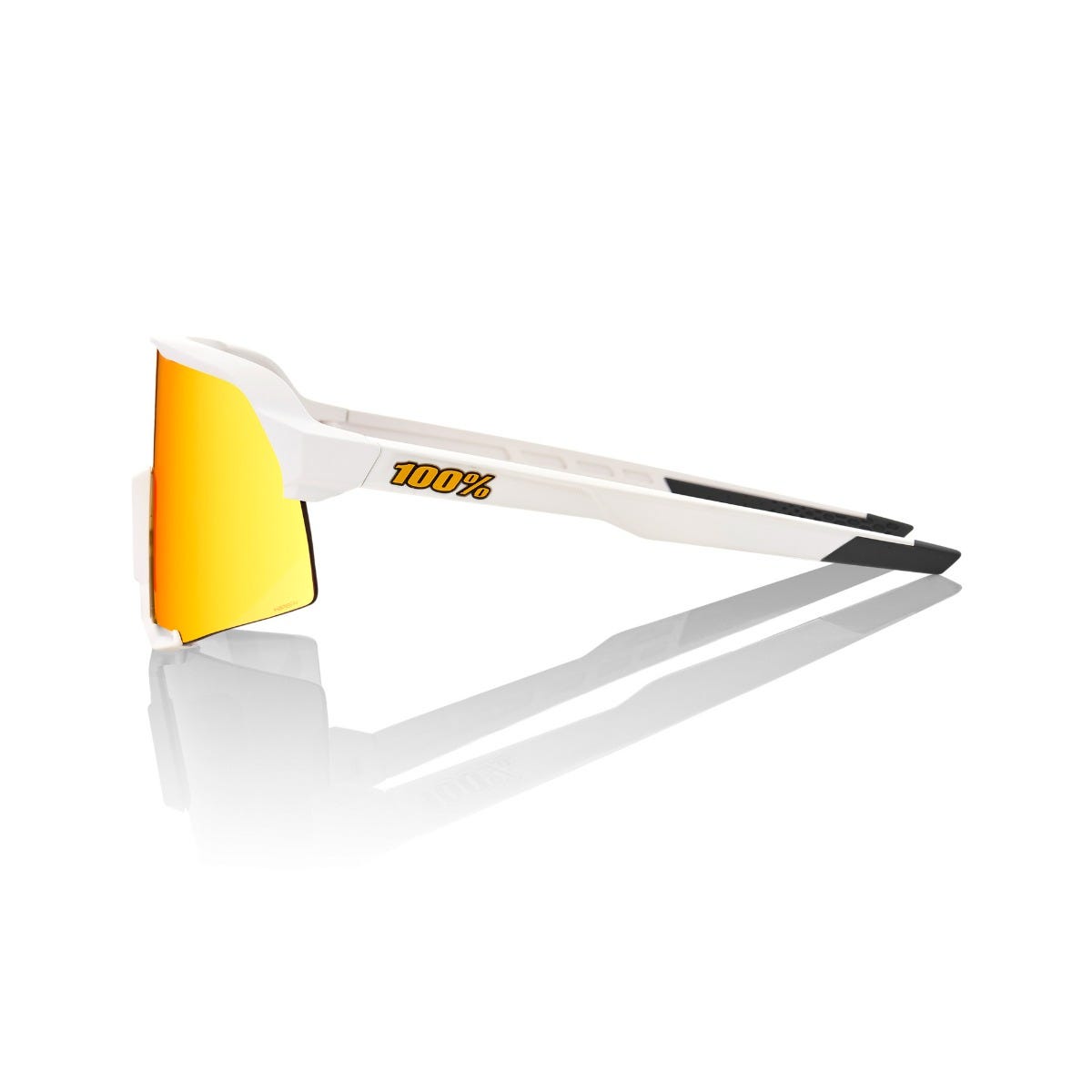 100% S3 Sunglasses Soft Tact White/HiPER Red Multilayer Mirror Lens