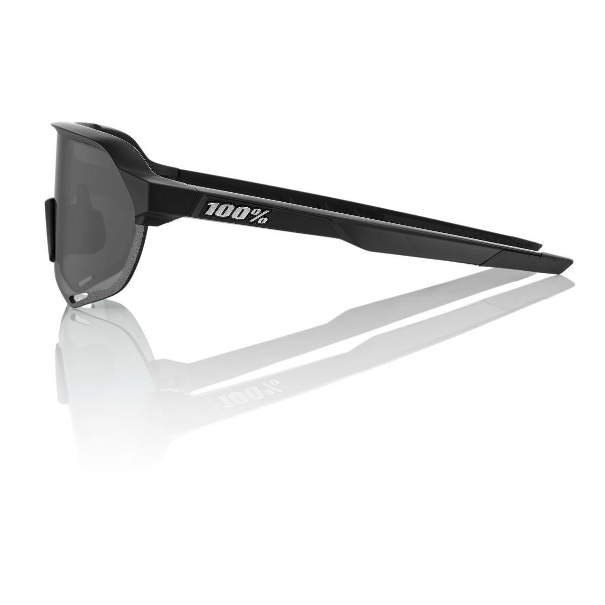 100% S2 Soft Tact Sunglasses Black with Smoke Lens