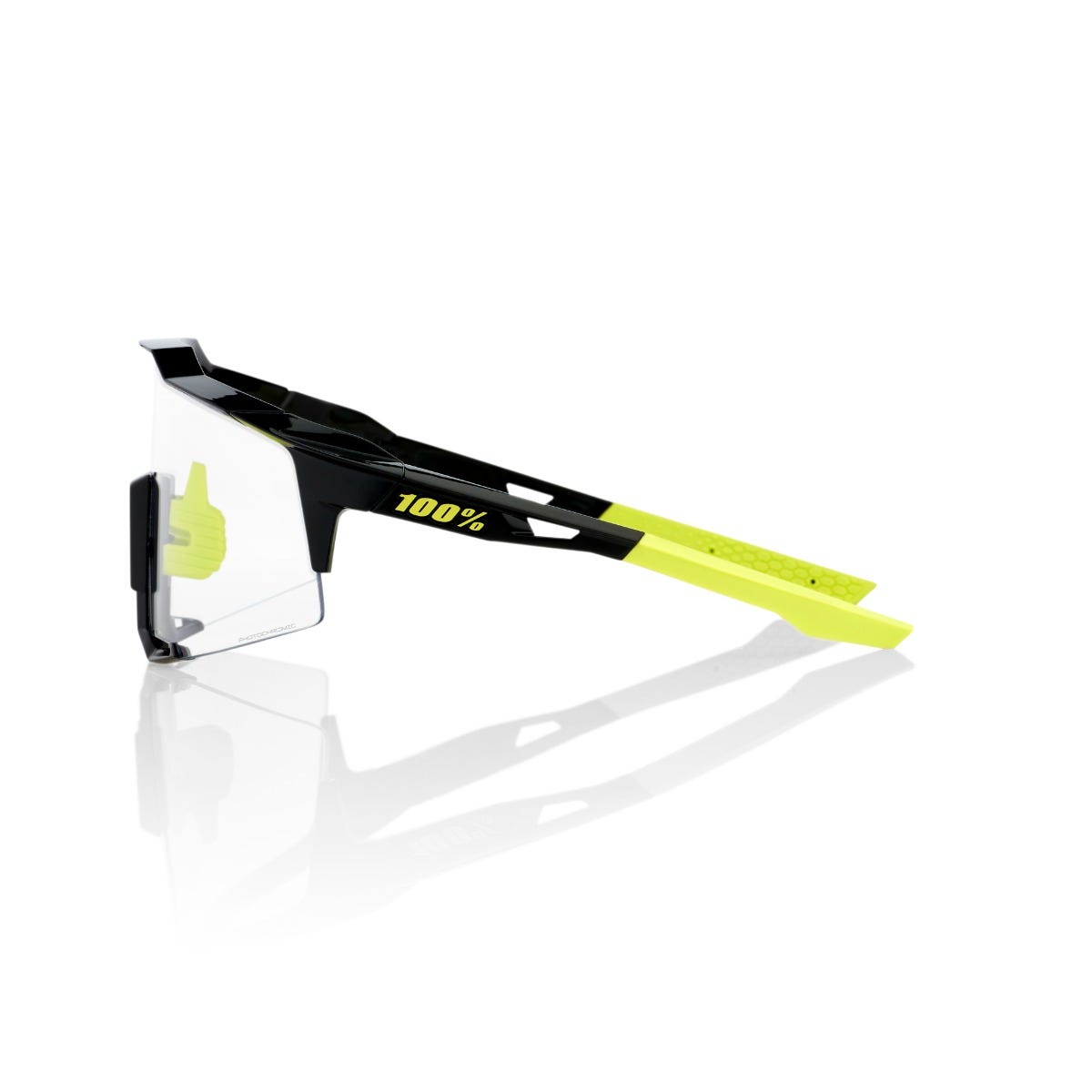 100% Speedcraft Sunglasses Gloss Black with Photochromic Lens
