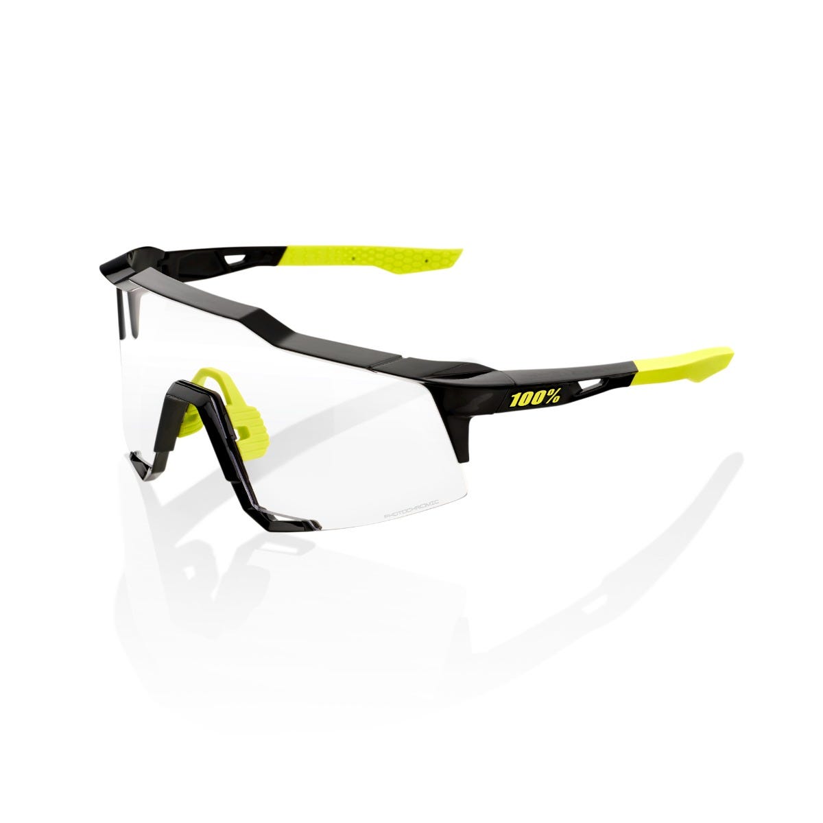 100% Speedcraft Sunglasses Gloss Black with Photochromic Lens
