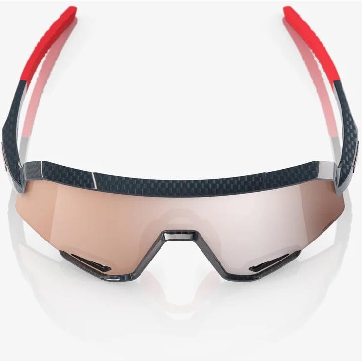 100% Slendale Sunglasses Gloss Carbon Fiber with HiPER Crimson/Silver Mirror Lens