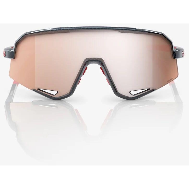 100% Slendale Sunglasses Gloss Carbon Fiber with HiPER Crimson/Silver Mirror Lens