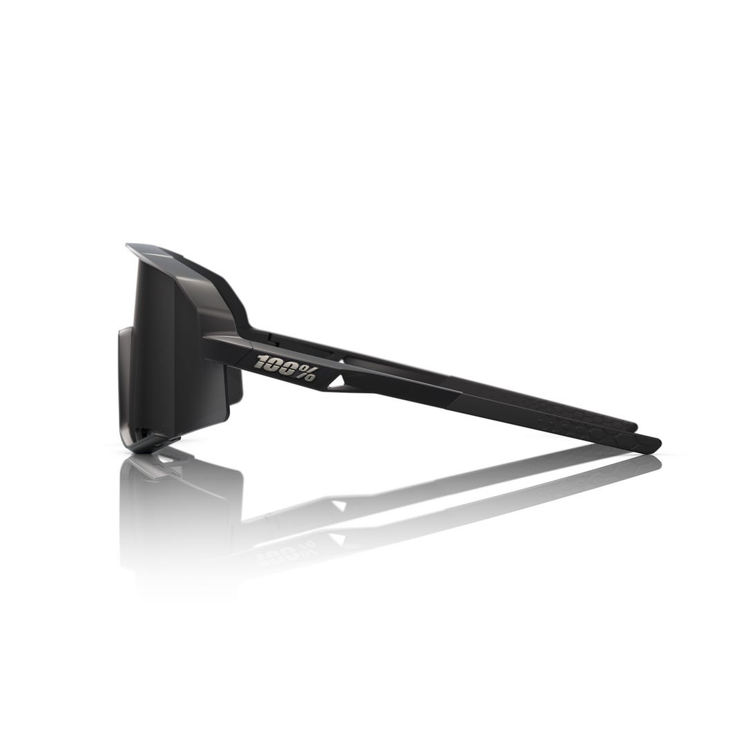 100% Slendale Sunglasses Matte Black Smoke Lens