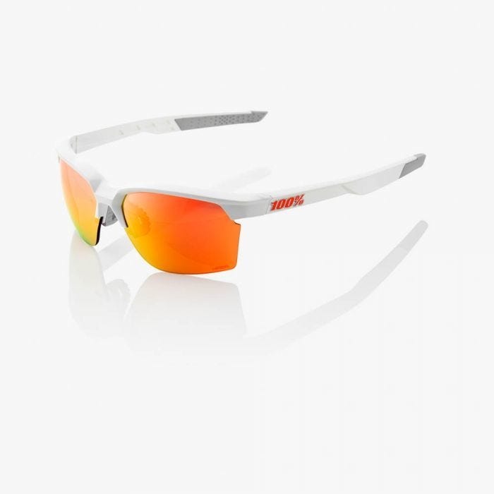 100% Sportcoupe White with HiPER Red Multilayer Mirror Lens