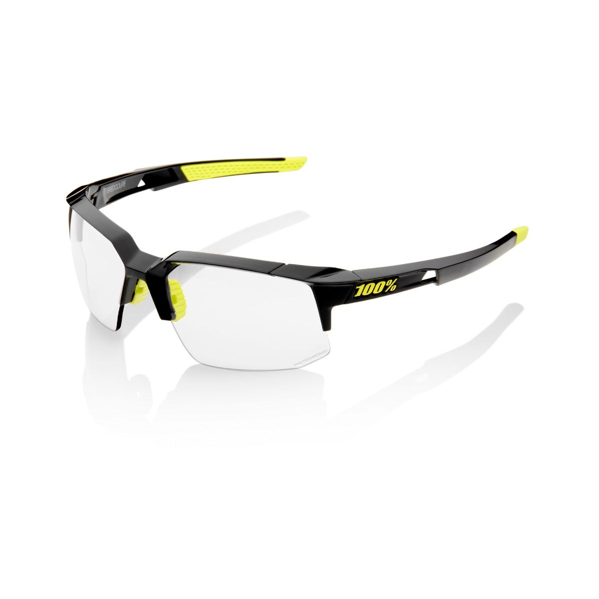 100% Speedcoupe Sunglasses Gloss Black with Photochromic Lens