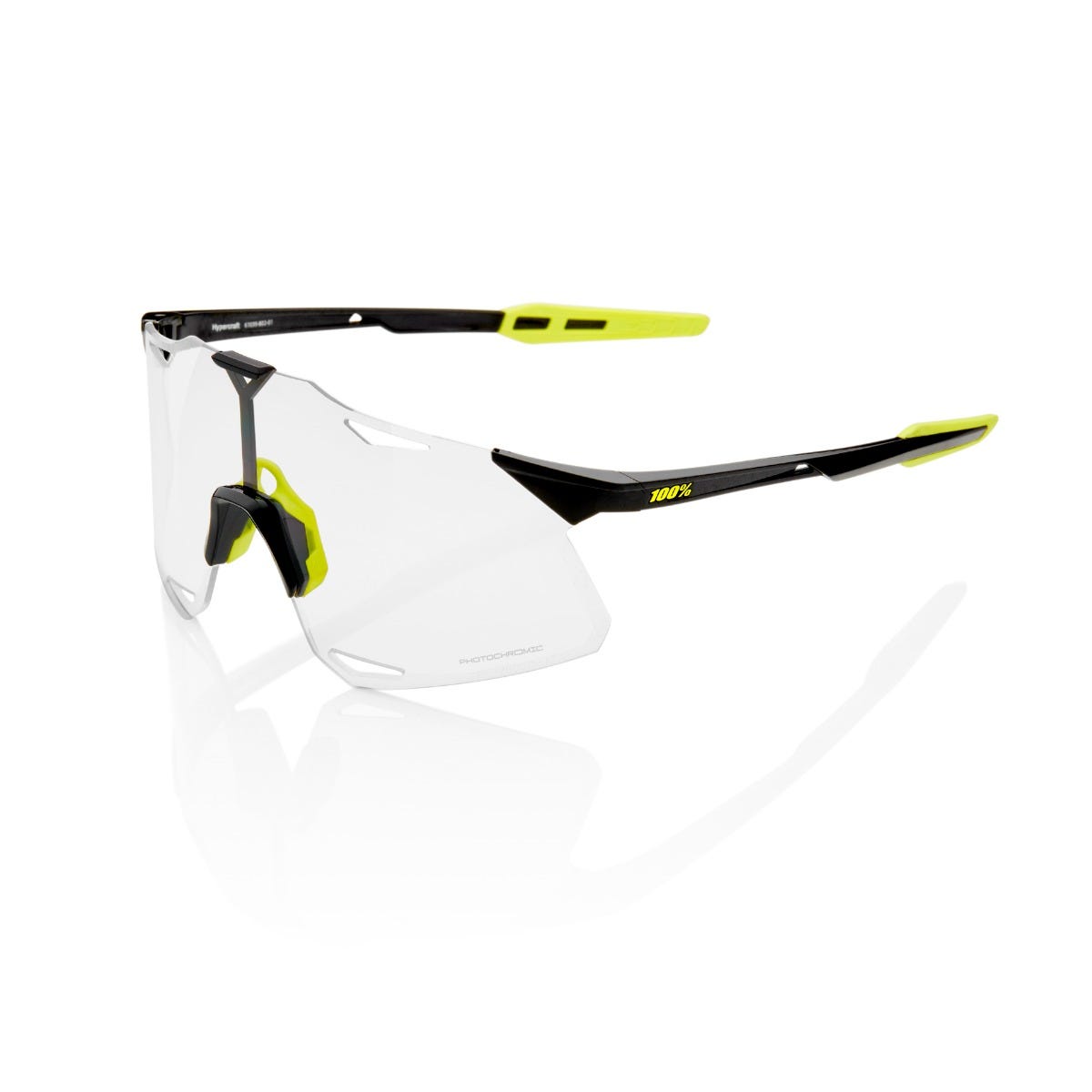 100% Hypercraft Sunglasses Gloss Black with Photochromic Lens
