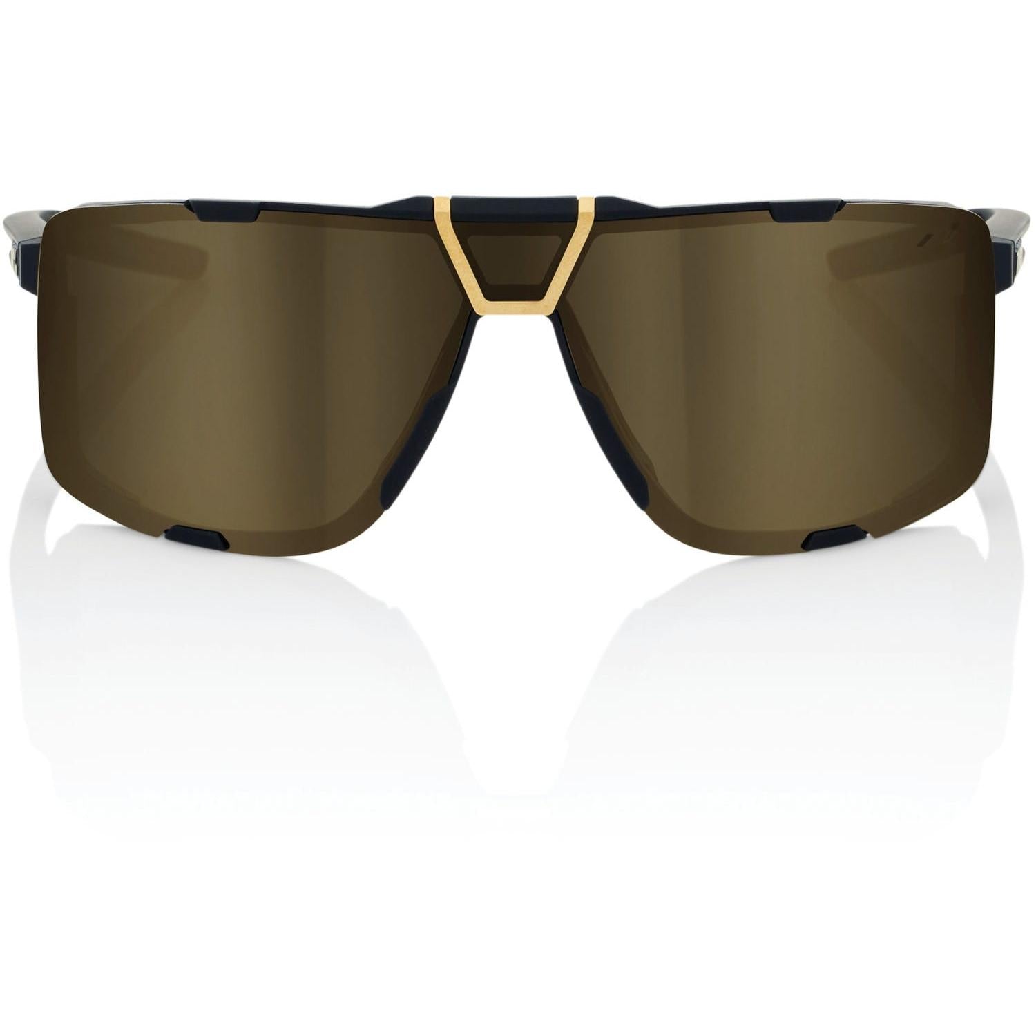 100% Eastcraft Sunglasses Soft Tact Black with Soft Gold Mirror Lens