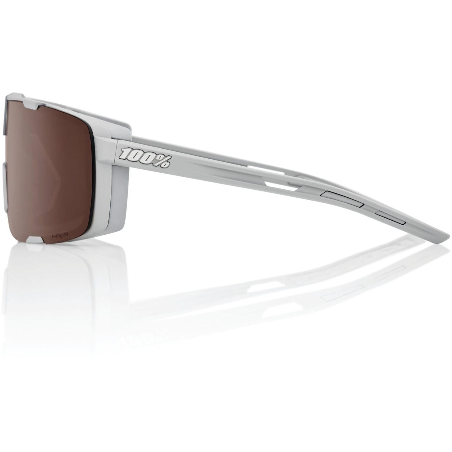 100% Eastcraft Sunglasses Soft Tact Cool Grey with HiPer Crimson Mirror Lens