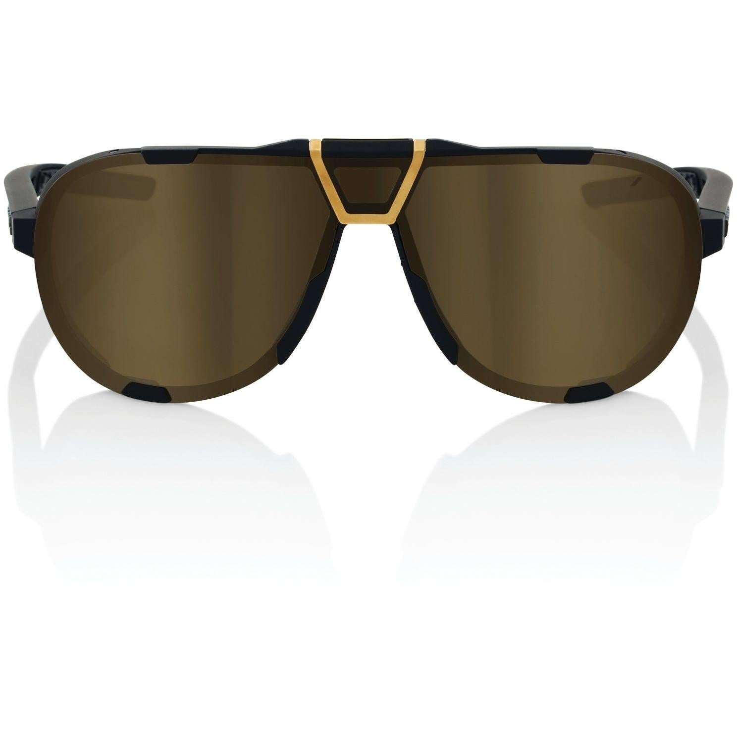100% Westcraft Sunglasses Soft Tact Black with Soft Gold Mirror Lens