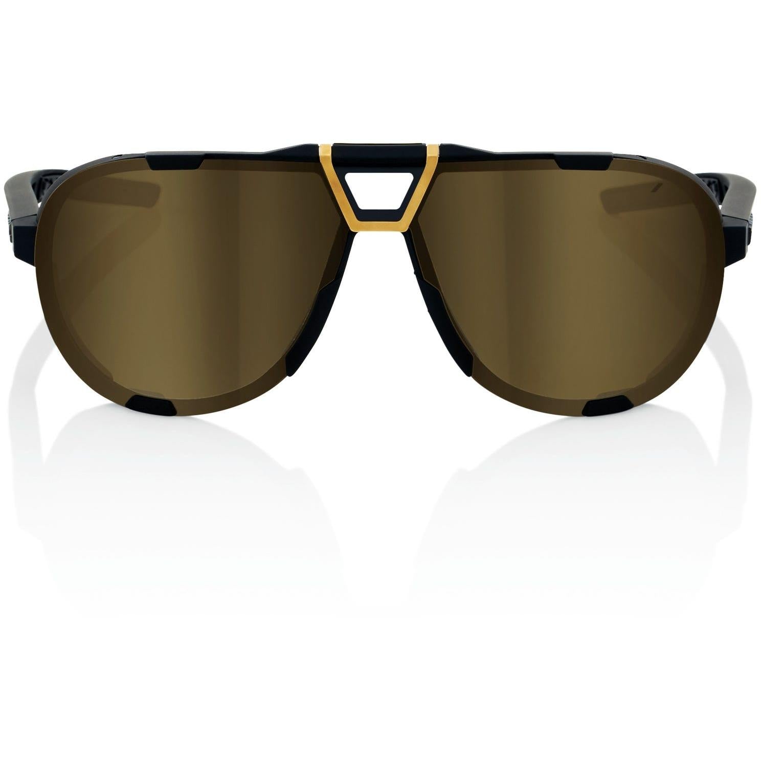 100% Westcraft Sunglasses Soft Tact Black with Soft Gold Mirror Lens