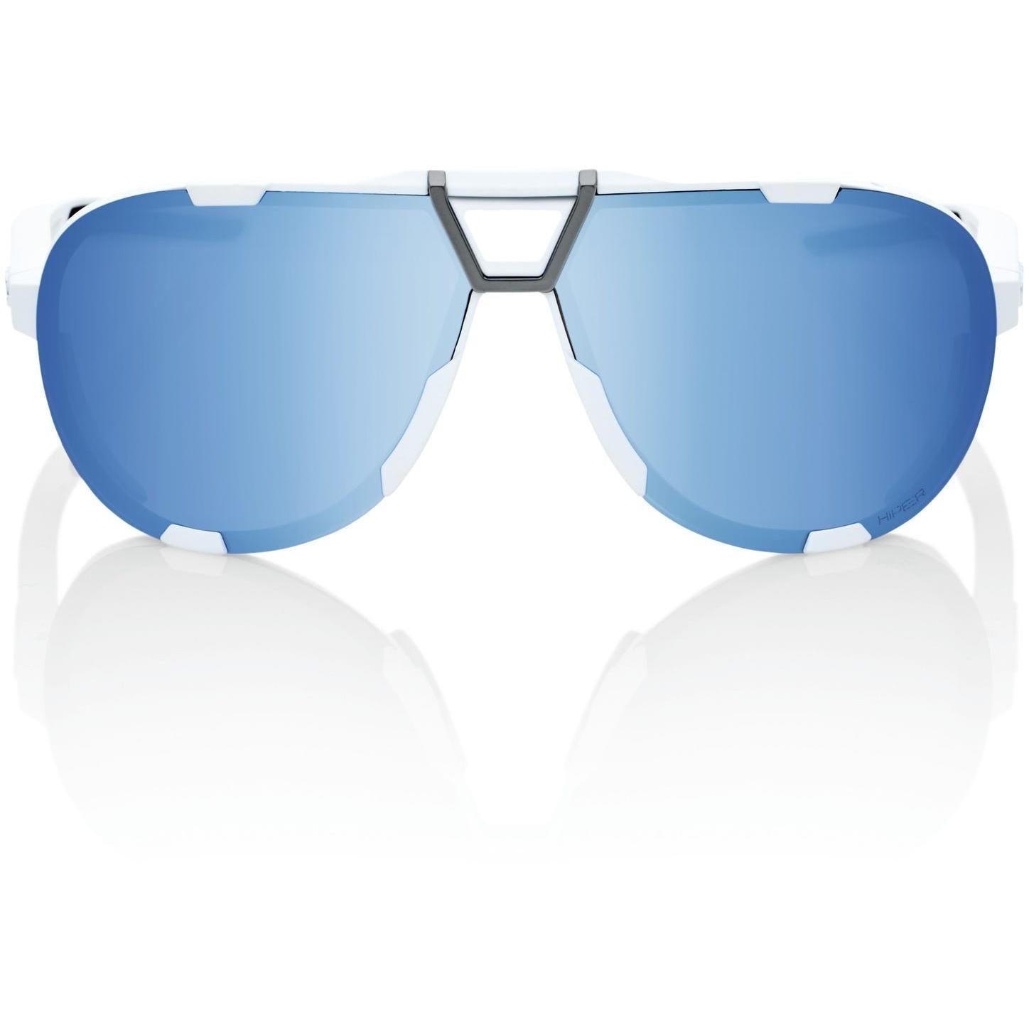 100% Westcraft Sunglasses Soft Tact White with HiPER Blue Lens