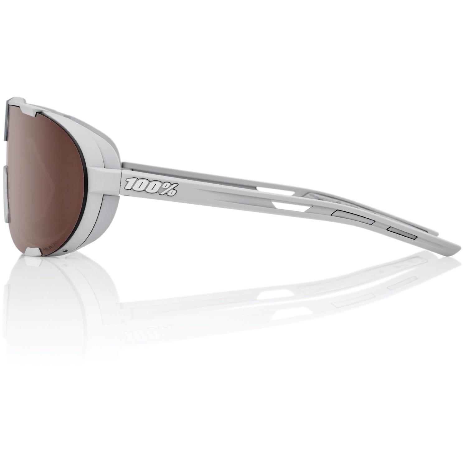 100% Westcraft Sunglasses Soft Tact Cool Grey with HiPER Crimson Silver Lens