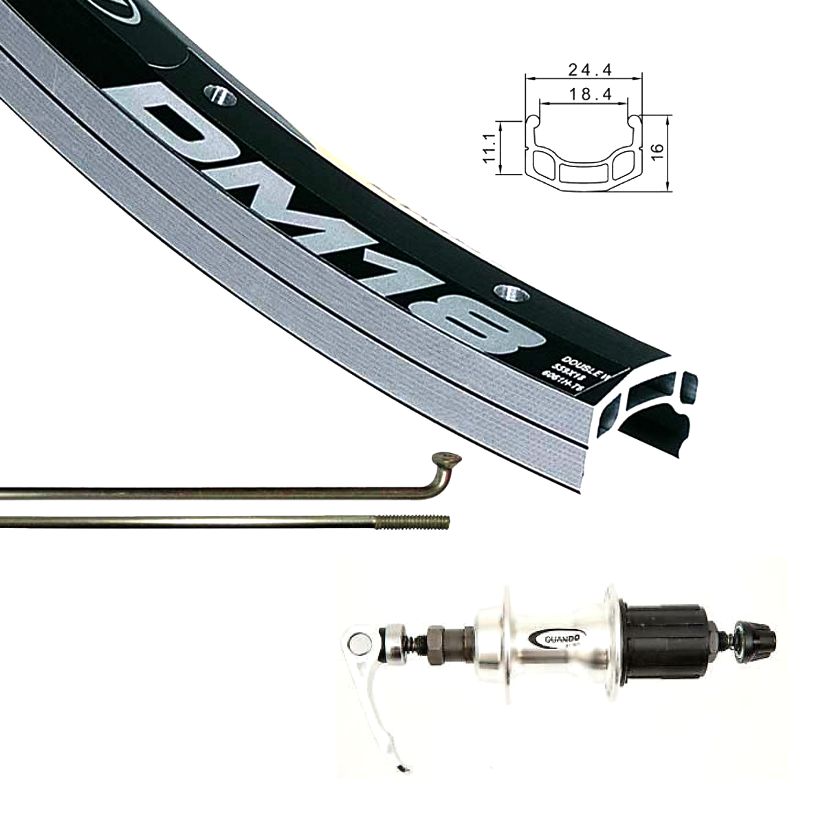 Alex Rim DM-18 26'' 8/10 Speed Rear Wheel