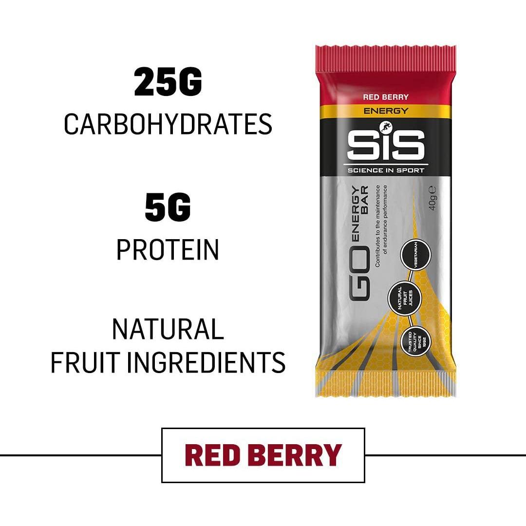 SIS GO Red Berry Caffeinated Energy Bar 40g