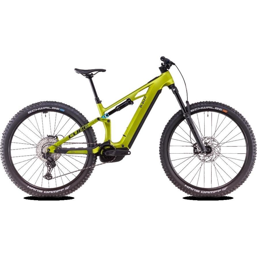 Cube Stereo Hybrid ONE44 HPC Race 800 Electric Enduro Bike Flashlime'n'Blue