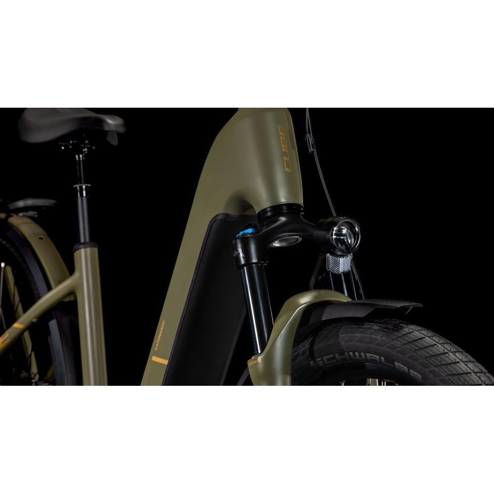 Cube Kathmandu Hybrid Pro 800 Easy-Entry Electric Hybrid Bike Dusty Olive'n'Gold