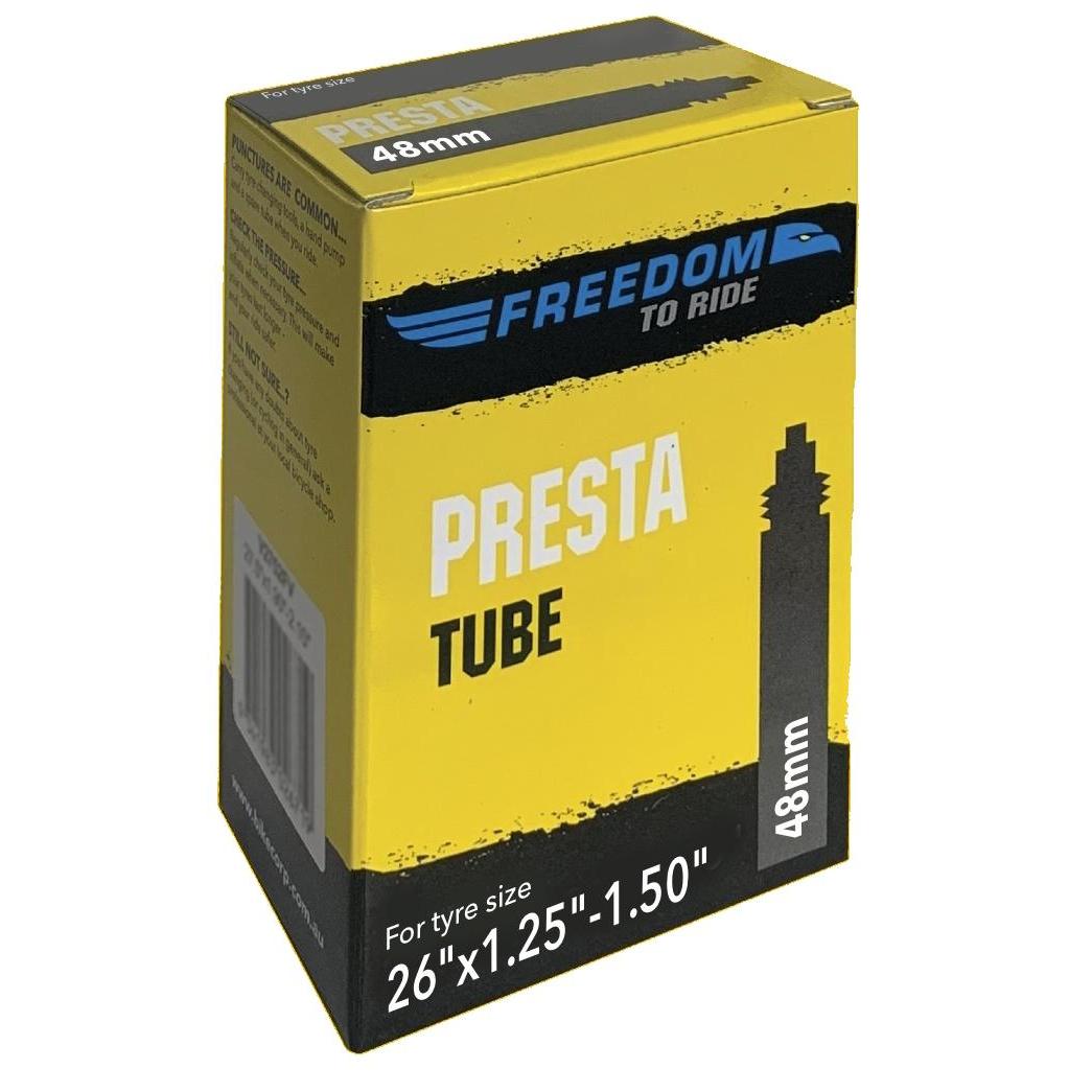 Sunlite 26 Inch Mountain Bike Tube – Presta Valve, 1.90-2.35, Model 63020