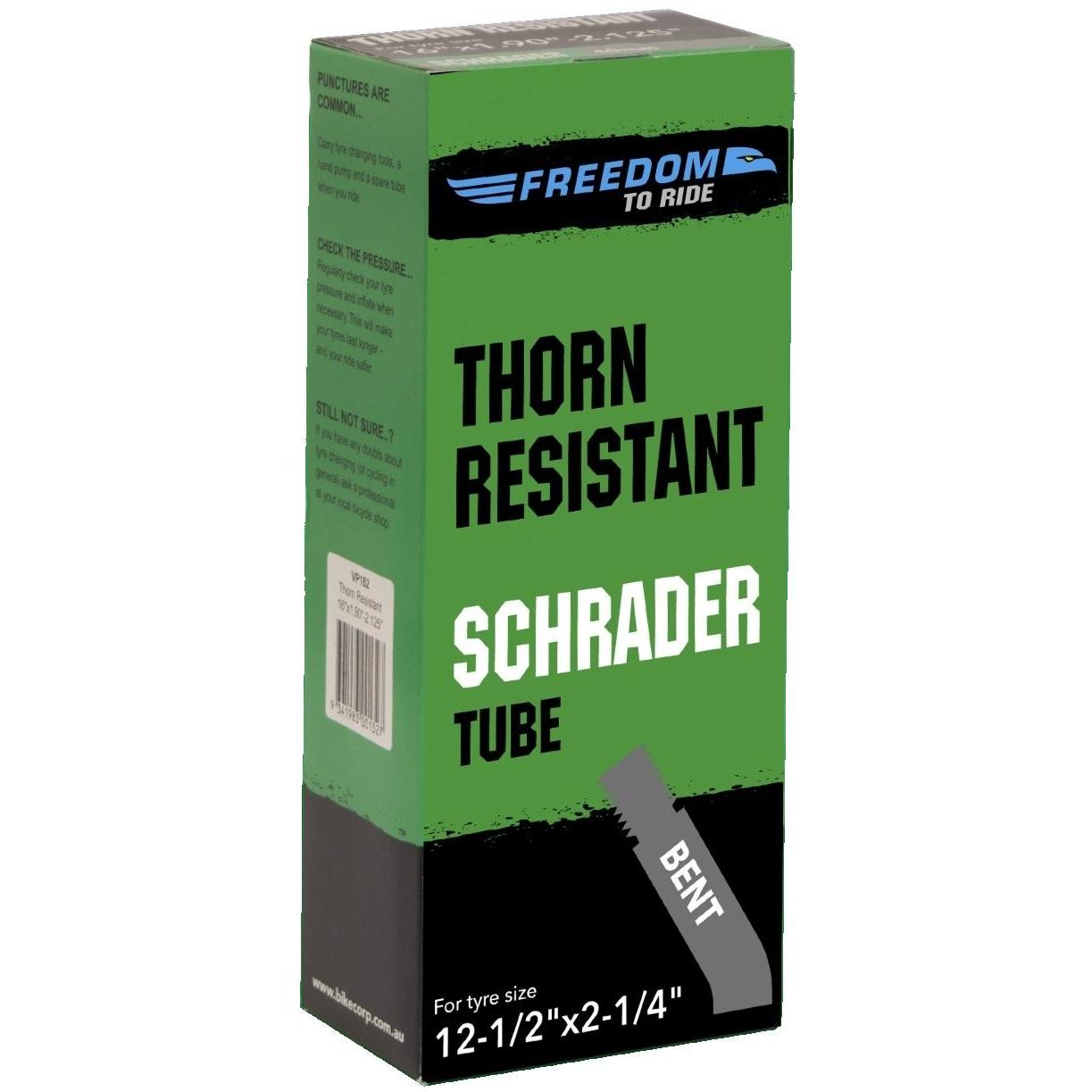 Freedom Thorn Resistant Schrader Valve Tube 12.5'' x 2.25'' Bent Valve