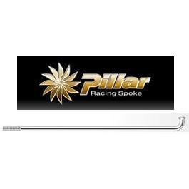 Pillar Sandvik T302 J-Hook Spoke 296mm 14G Silver Sold Individually Nipple Included